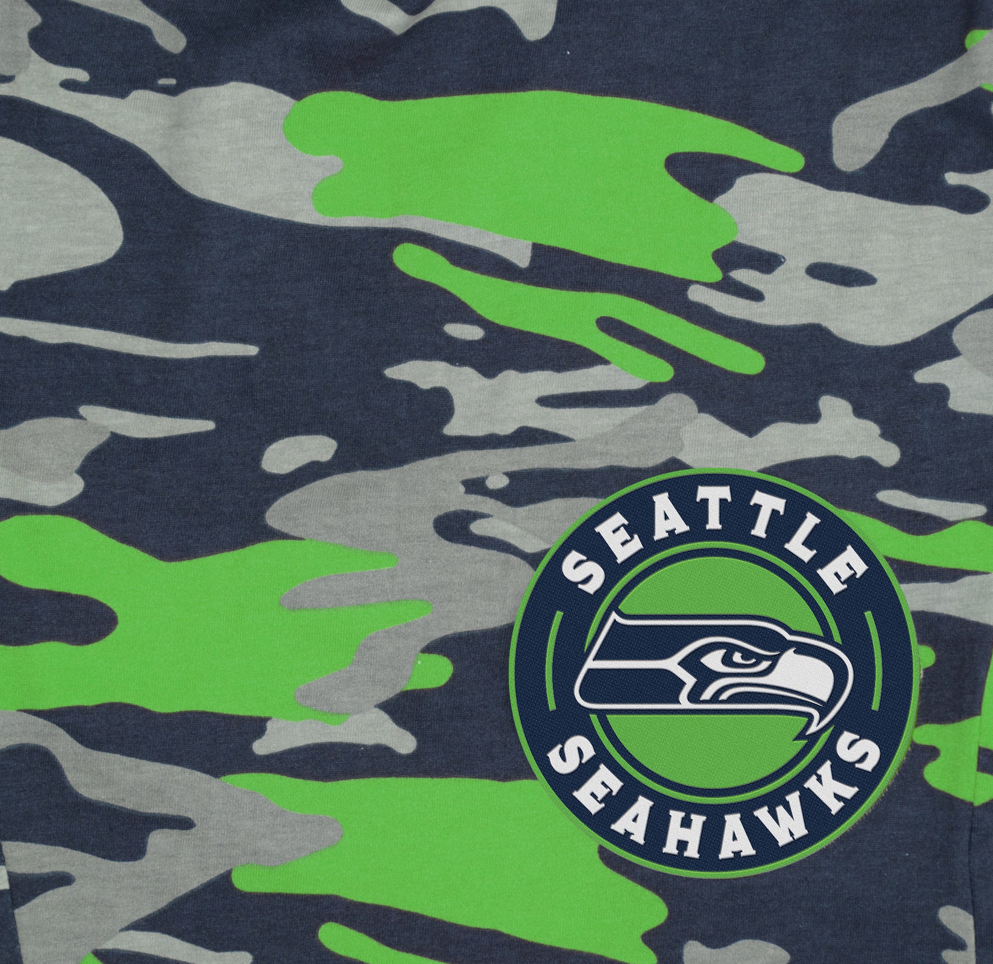 Zubaz NFL Adult Unisex Z88 Embroidered Alt Camo Shorts, Seattle Seahawks