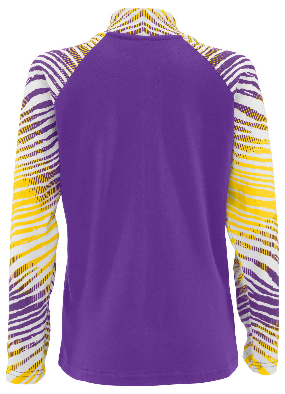 Zubaz NFL Women's Zebra Ombre Long Sleeve Quarter Zip Pullover - Minnesota Vikings