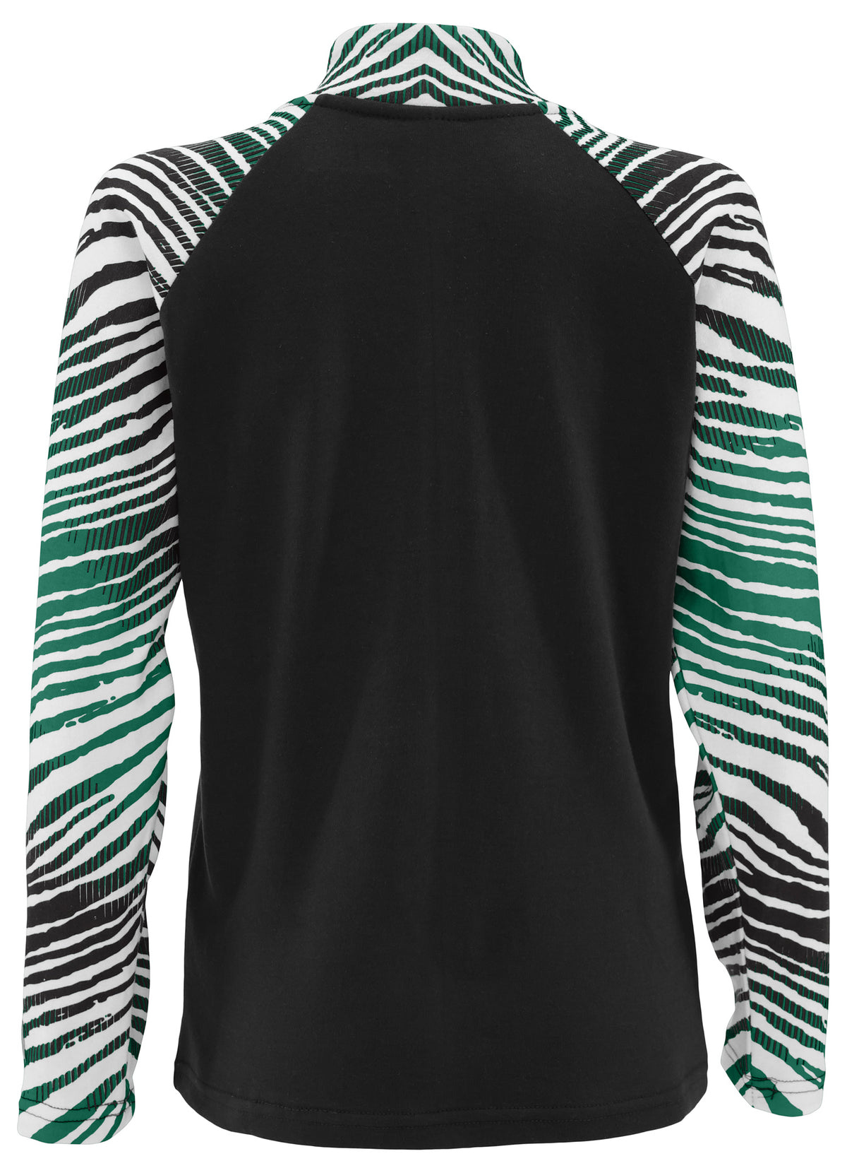 Zubaz NFL Women's Zebra Ombre Long Sleeve Quarter Zip Pullover - New York Jets