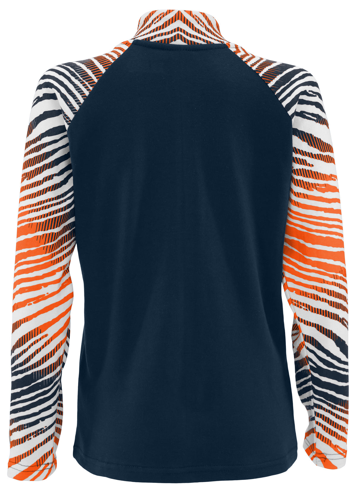 Zubaz NFL Women's Zebra Ombre Long Sleeve Quarter Zip Pullover - Chicago Bears