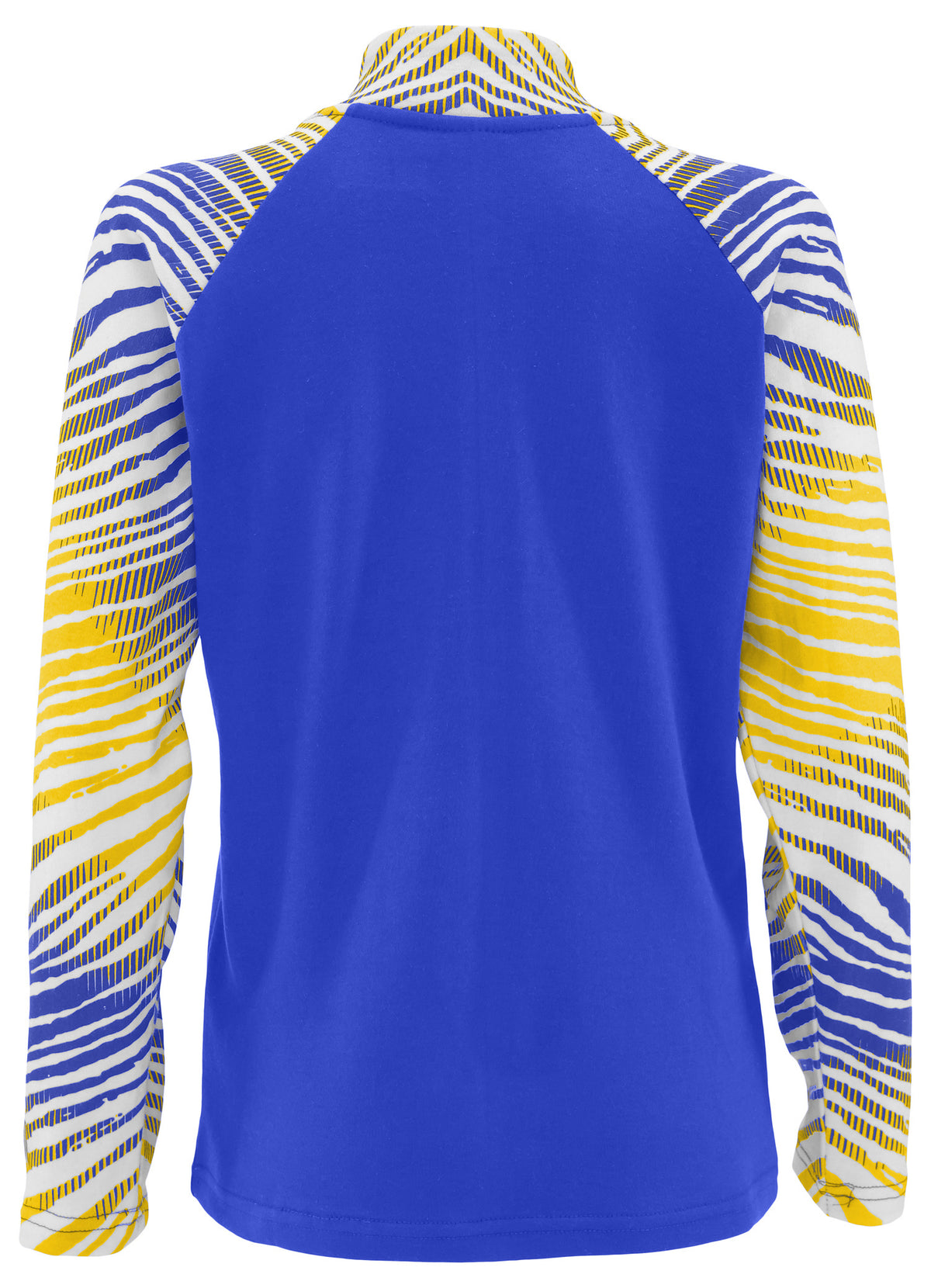 Zubaz NFL Women's Zebra Ombre Long Sleeve Quarter Zip Pullover - Los Angeles Rams