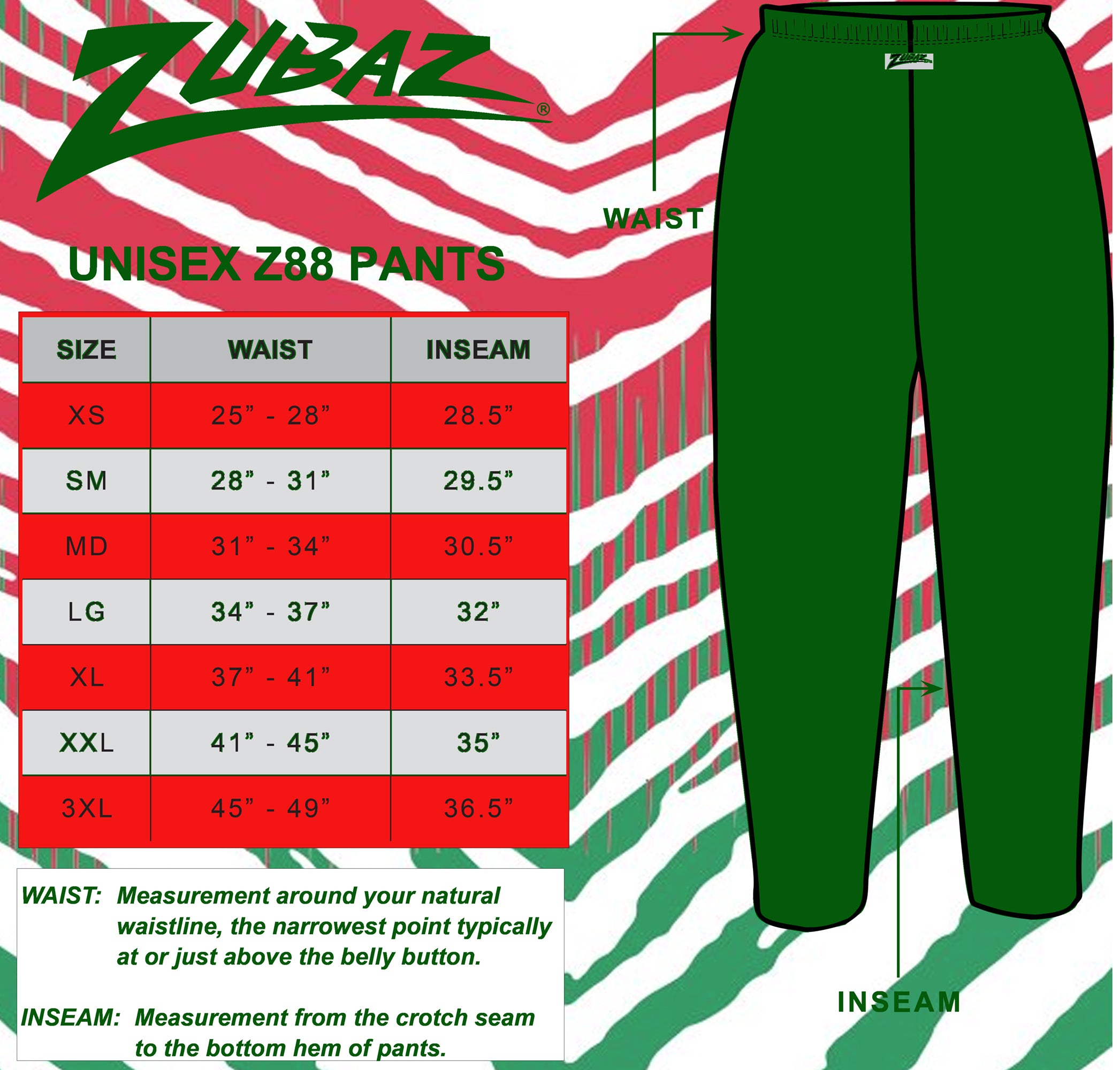 Zubaz NFL Adult Unisex Z88 Embroidered Holiday Ombre Pants, Jacksonville Jaguars - Official NFL Jaguars Zubaz Apparel (5 of 5