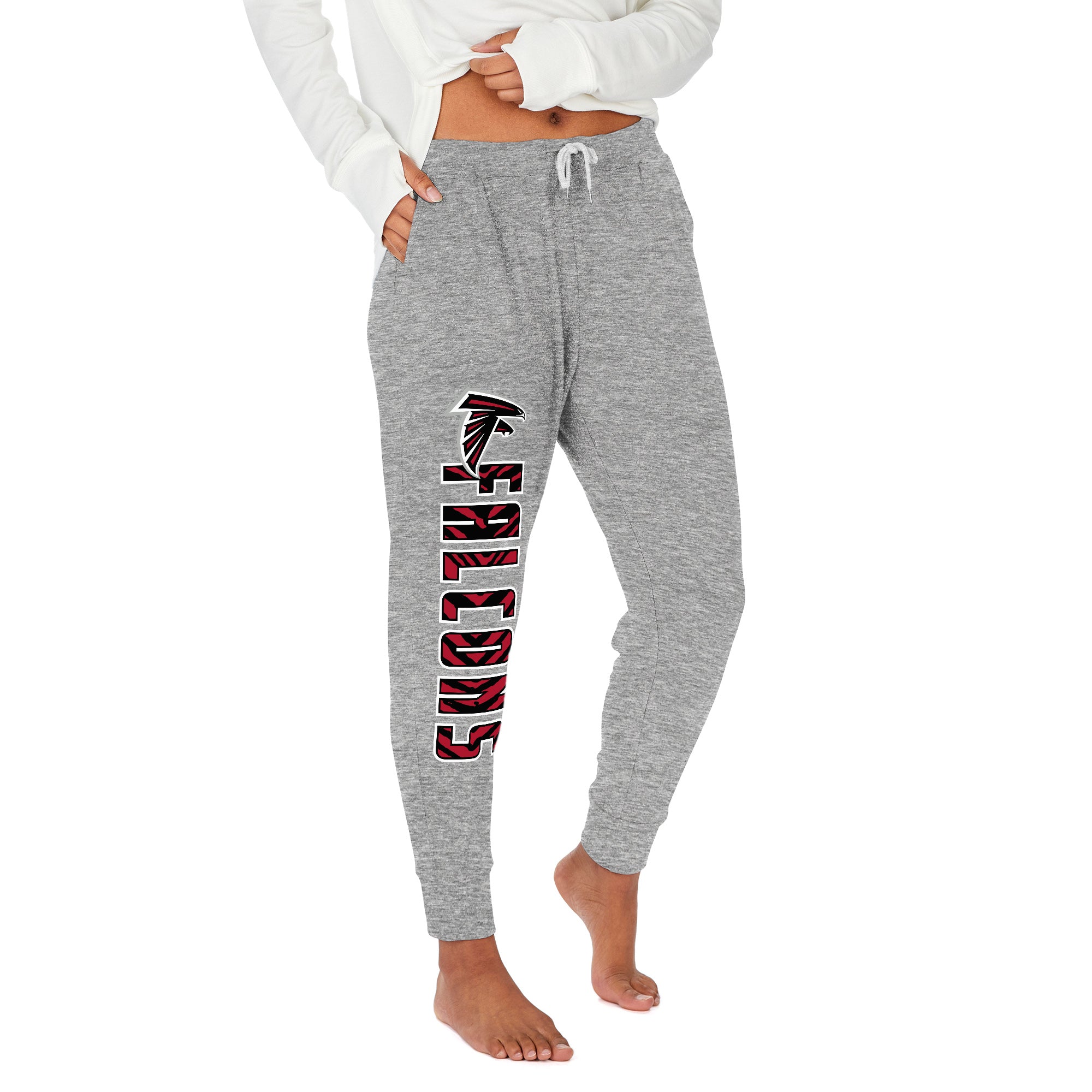 Zubaz NFL Women's Upright Soft Marled Team Color Jogger, Atlanta Falcons
