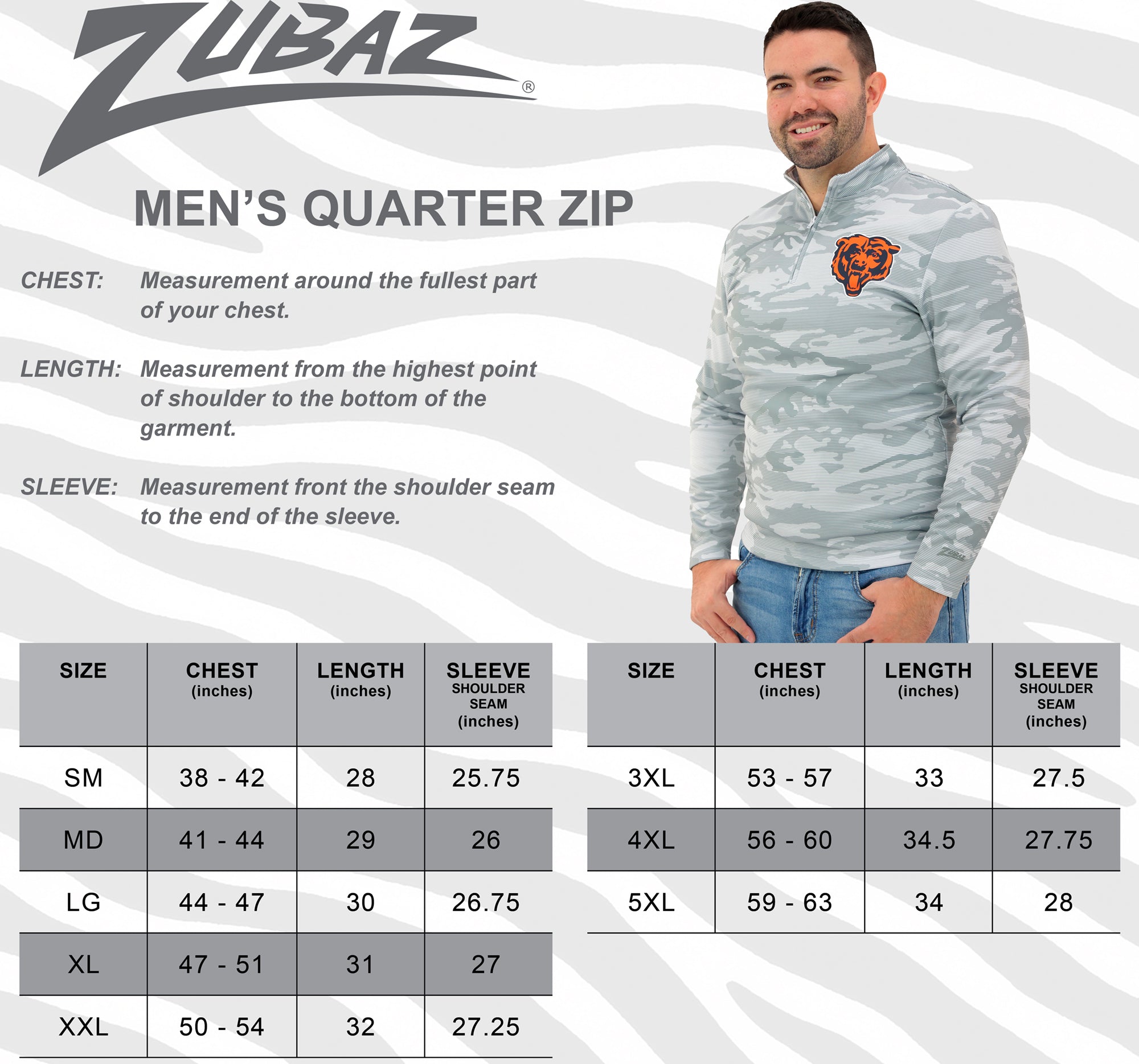 Zubaz NFL   Men's Tonal Camo Line 1/4 Zip, DETROIT LIONS