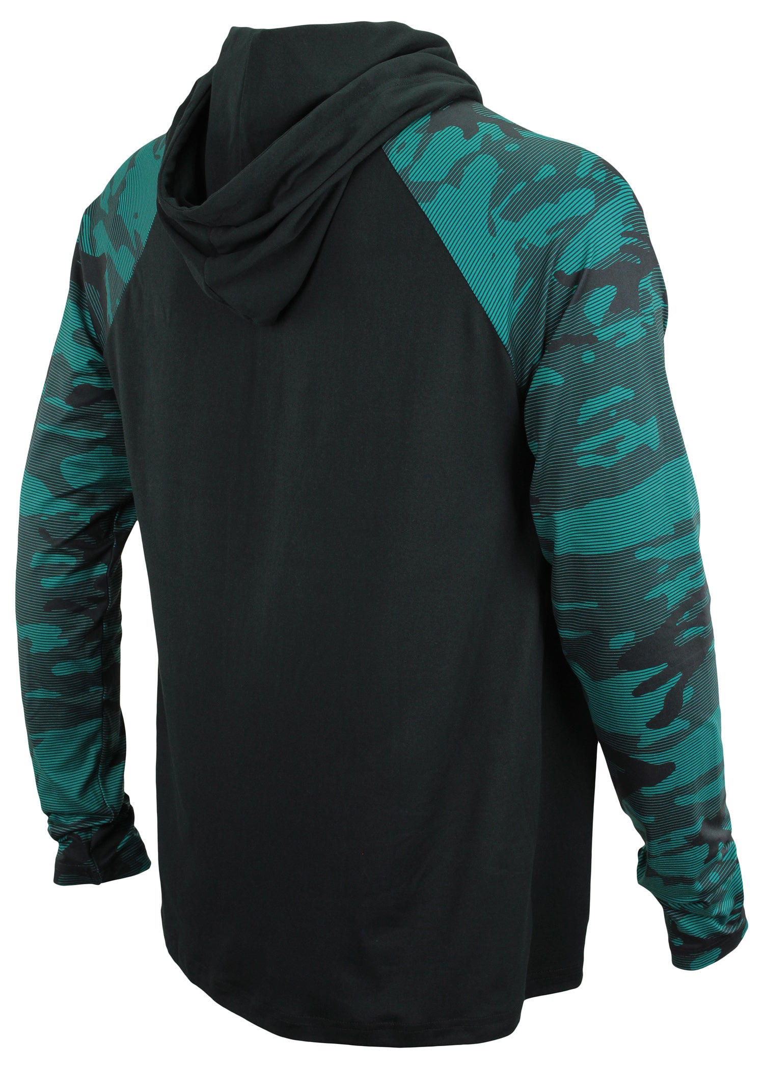 Zubaz NFL   Men's Camo Line Sleeves Lightweight 1/4 Zip Color Block Hoodie, JACKSONVILLE JAGUARS