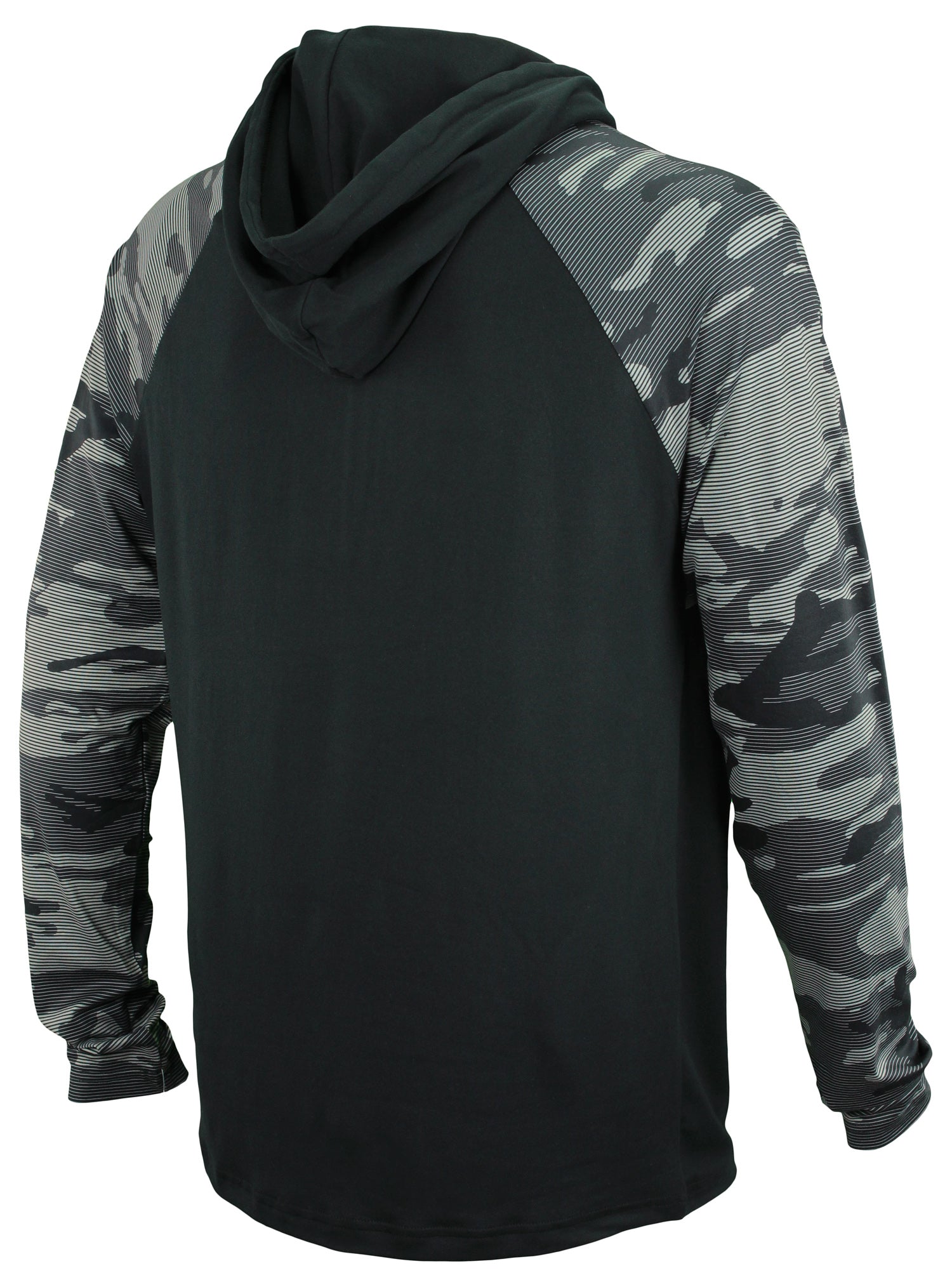 Zubaz NFL   Men's Camo Line Sleeves Lightweight 1/4 Zip Color Block Hoodie, LAS VEGAS RAIDERS
