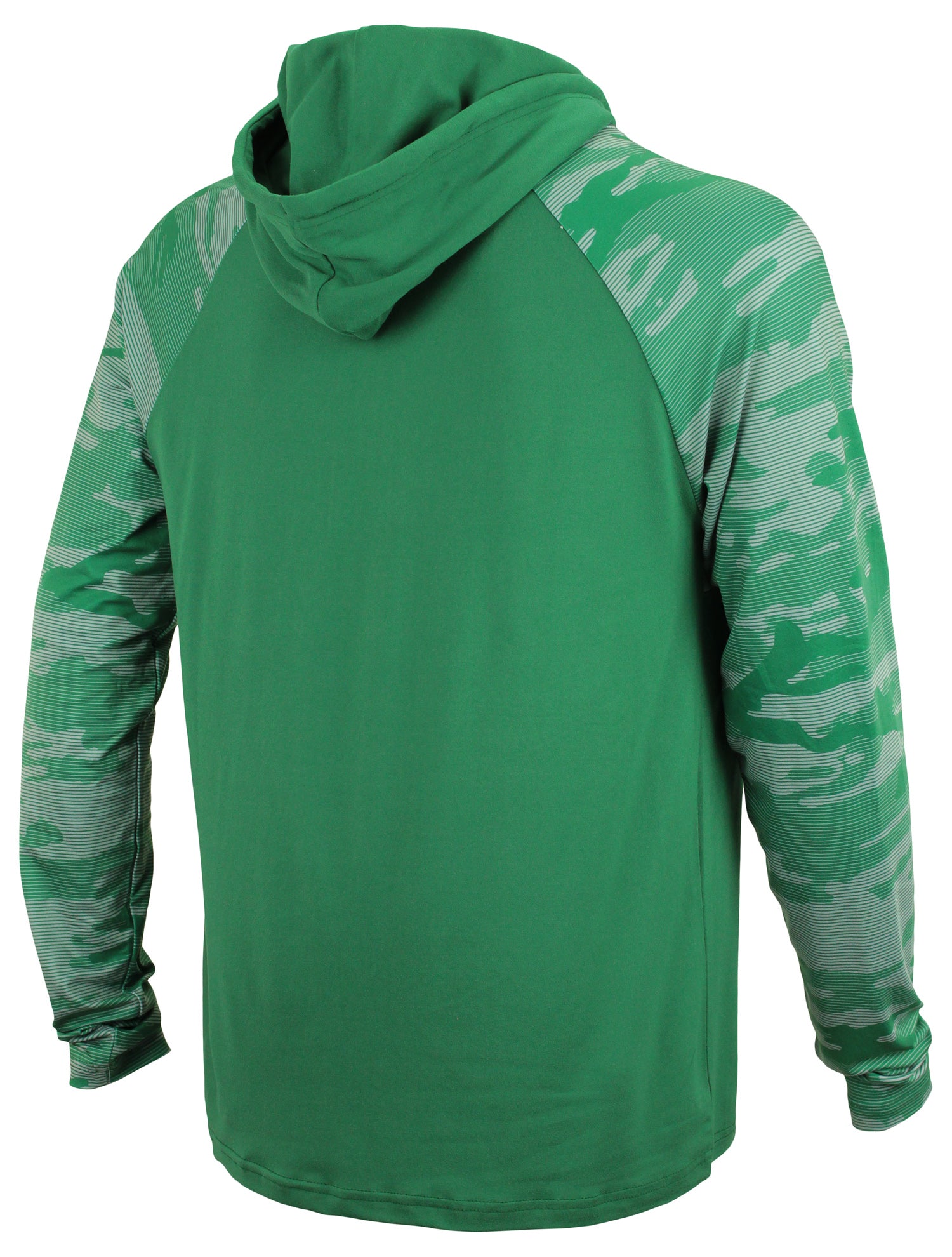 Zubaz NFL   Men's Camo Line Sleeves Lightweight 1/4 Zip Color Block Hoodie, NEW YORK JETS