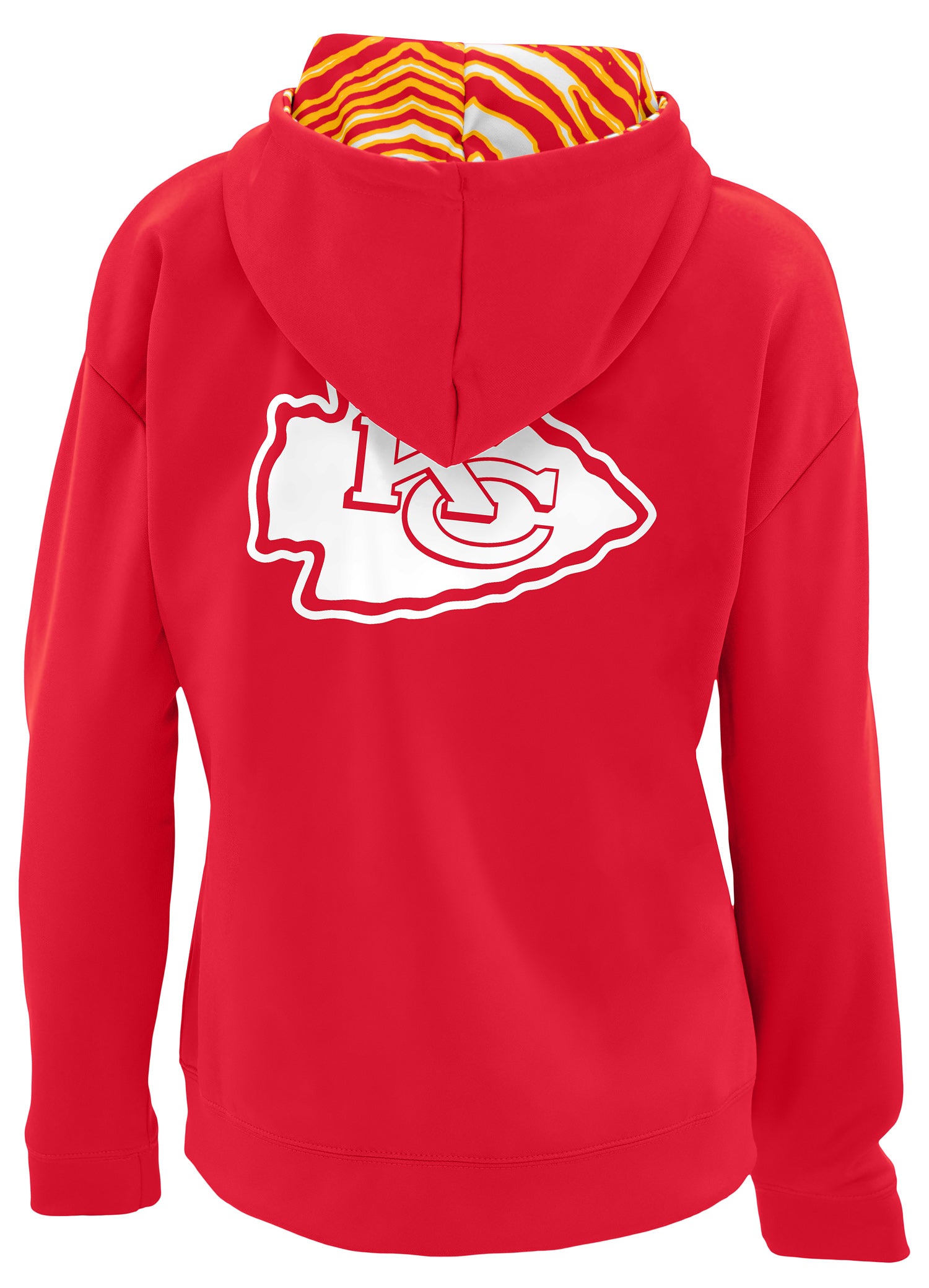 Zubaz NFL   Women's 3 Color Zebra Liner Full Zip Hoodie, KANSAS CITY CHIEFS