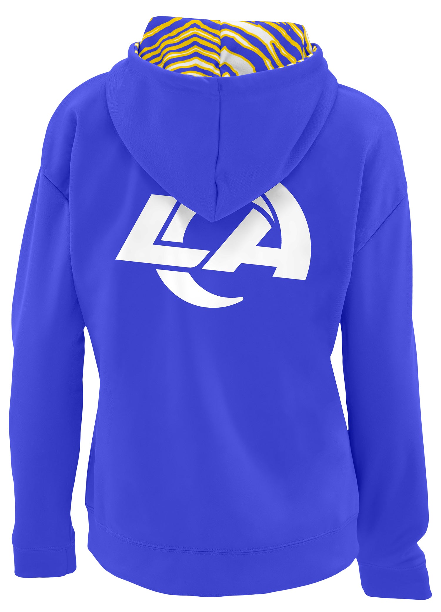 Zubaz NFL   Women's 3 Color Zebra Liner Full Zip Hoodie, LOS ANGELES RAMS