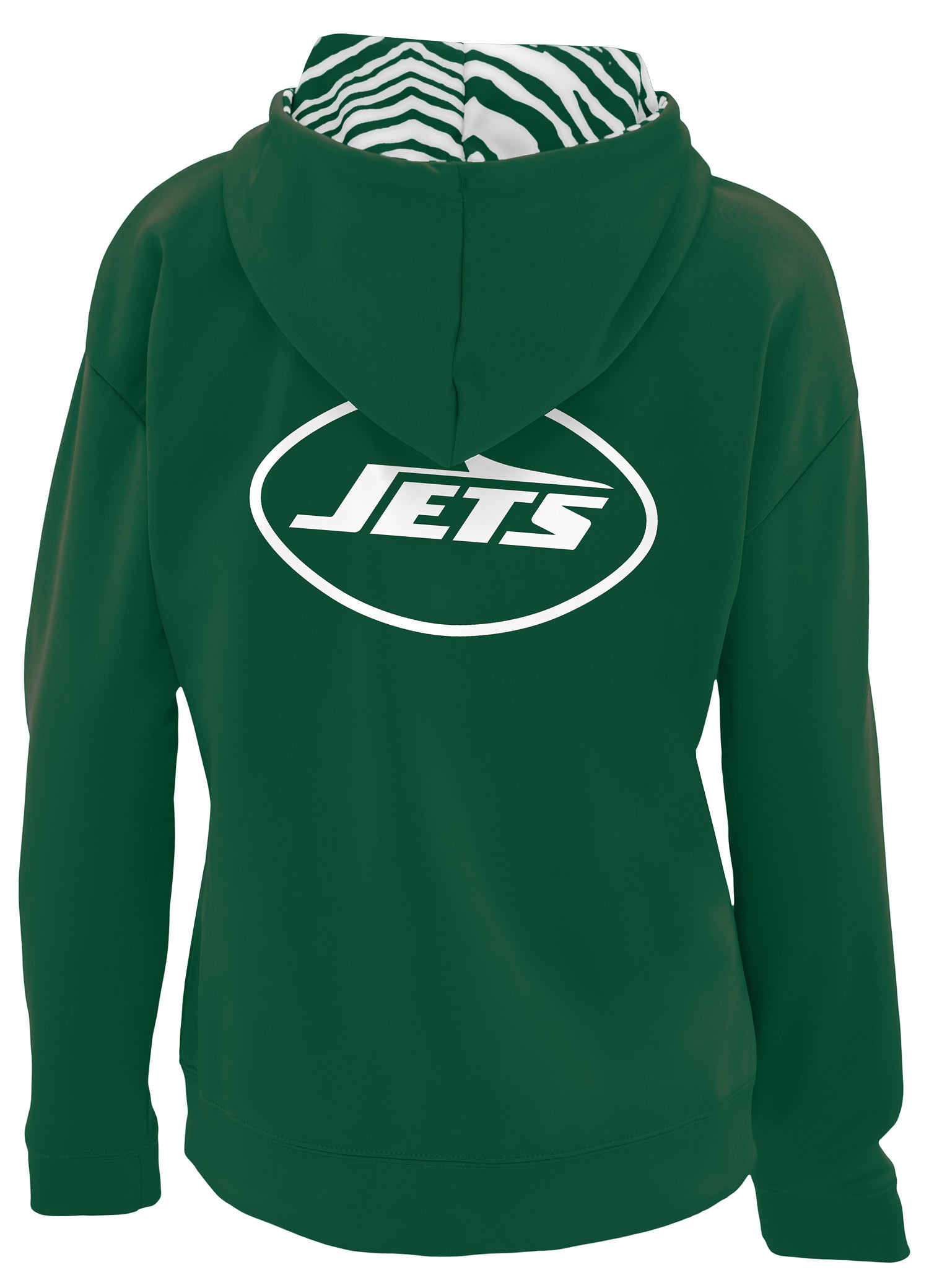 Zubaz NFL   Women's 3 Color Zebra Liner Full Zip Hoodie, NEW YORK JETS
