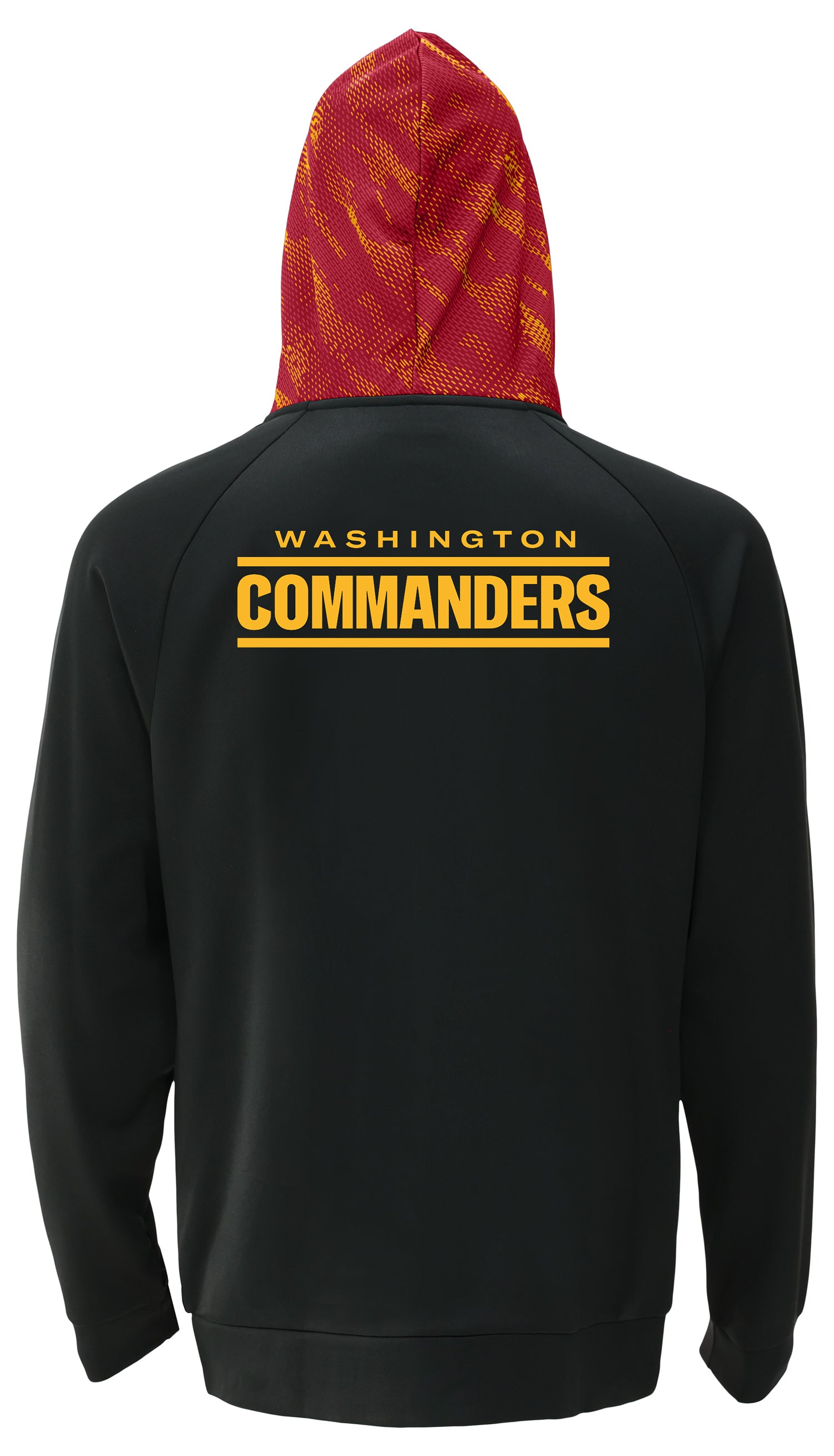 Zubaz NFL   Men's Raglan Viper Hood Liner Full Zip Hoodie, WASHINGTON COMMANDERS