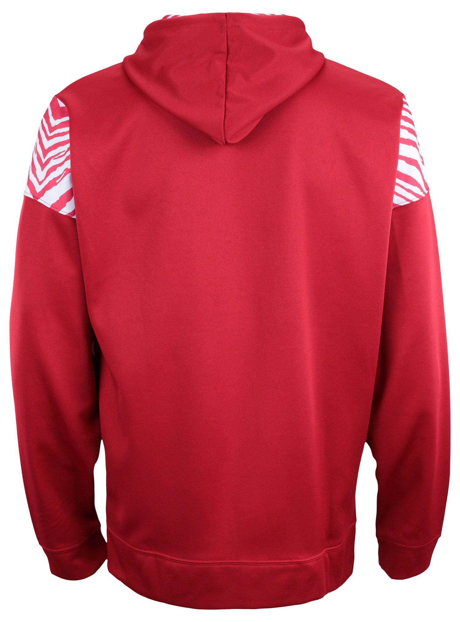 Zubaz NFL   Men's Logo 2 Color Zebra Bands and Hood Liner Full Zip Hoodie, ARIZONA CARDINALS