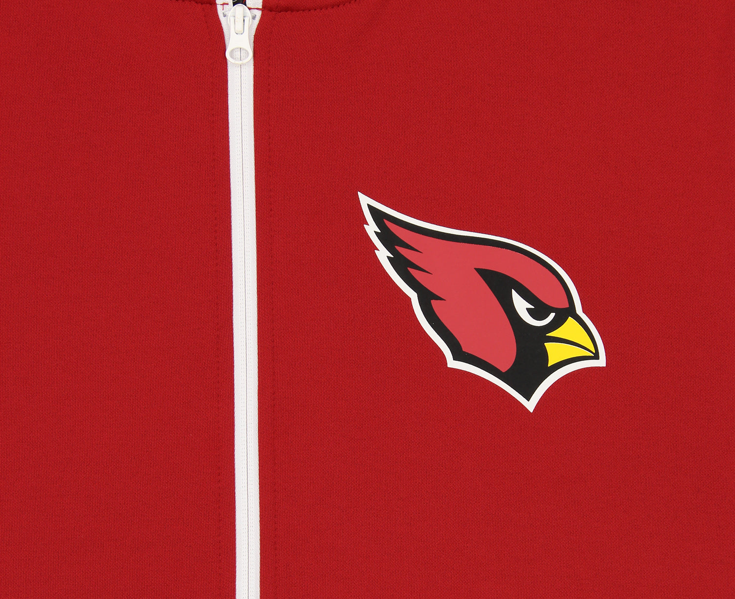 Zubaz NFL   Men's Logo 2 Color Zebra Bands and Hood Liner Full Zip Hoodie, ARIZONA CARDINALS