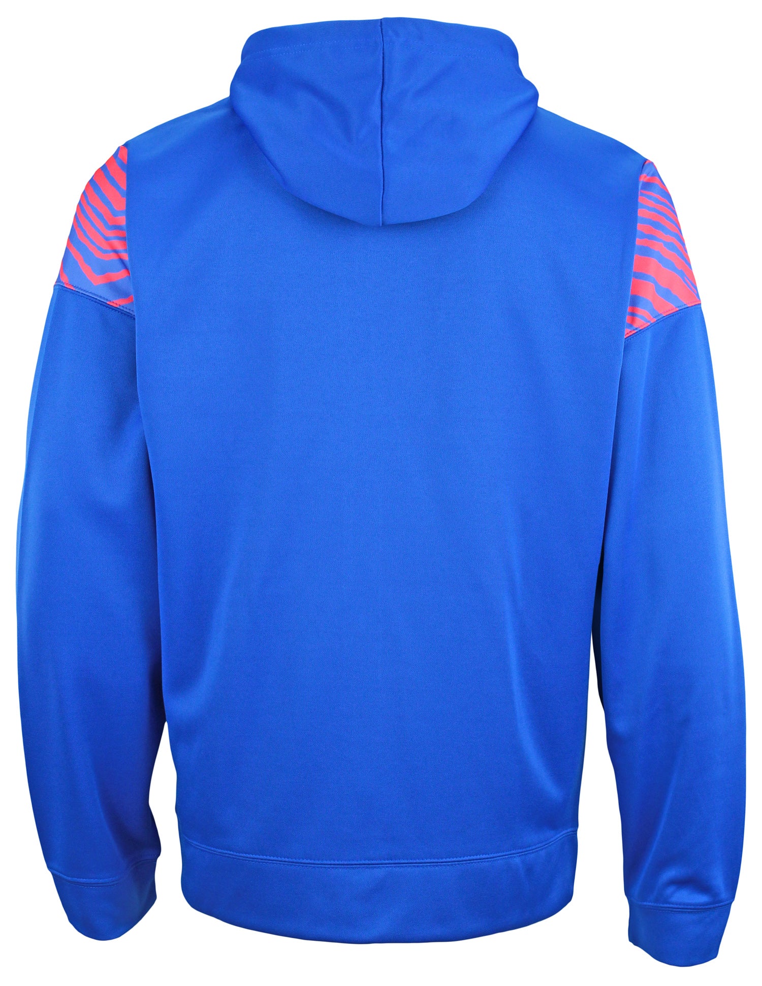 Zubaz NFL   Men's Logo 2 Color Zebra Bands and Hood Liner Full Zip Hoodie, BUFFALO BILLS