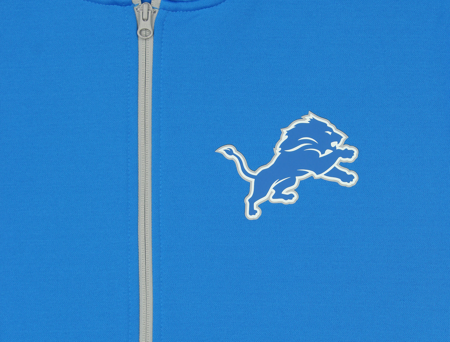 Zubaz NFL   Men's Logo 2 Color Zebra Bands and Hood Liner Full Zip Hoodie, DETROIT LIONS
