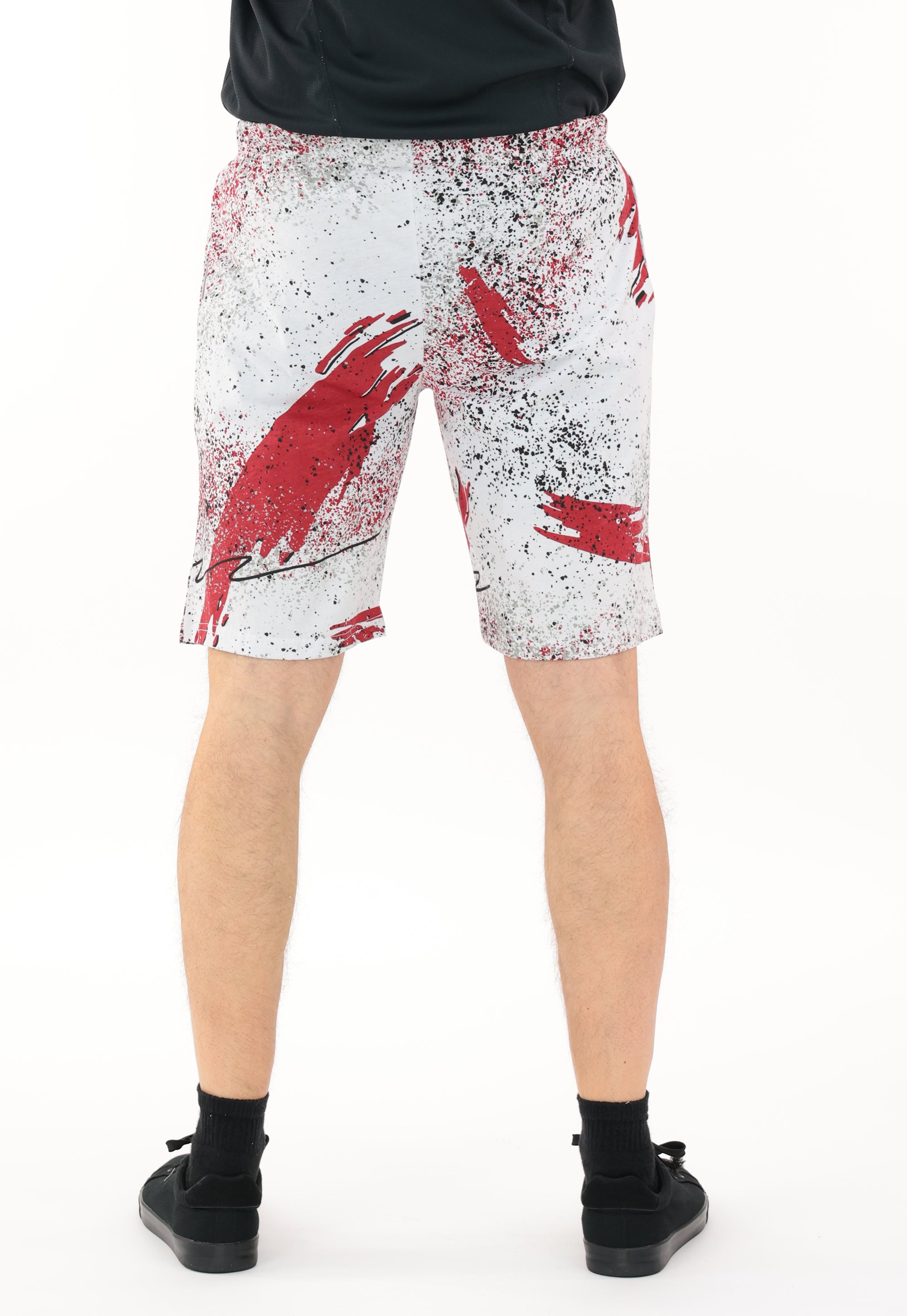 Zubaz NFL Adult Unisex Z88 Embroidered Confetti 3 Team Color Shorts, Arizona Cardinals