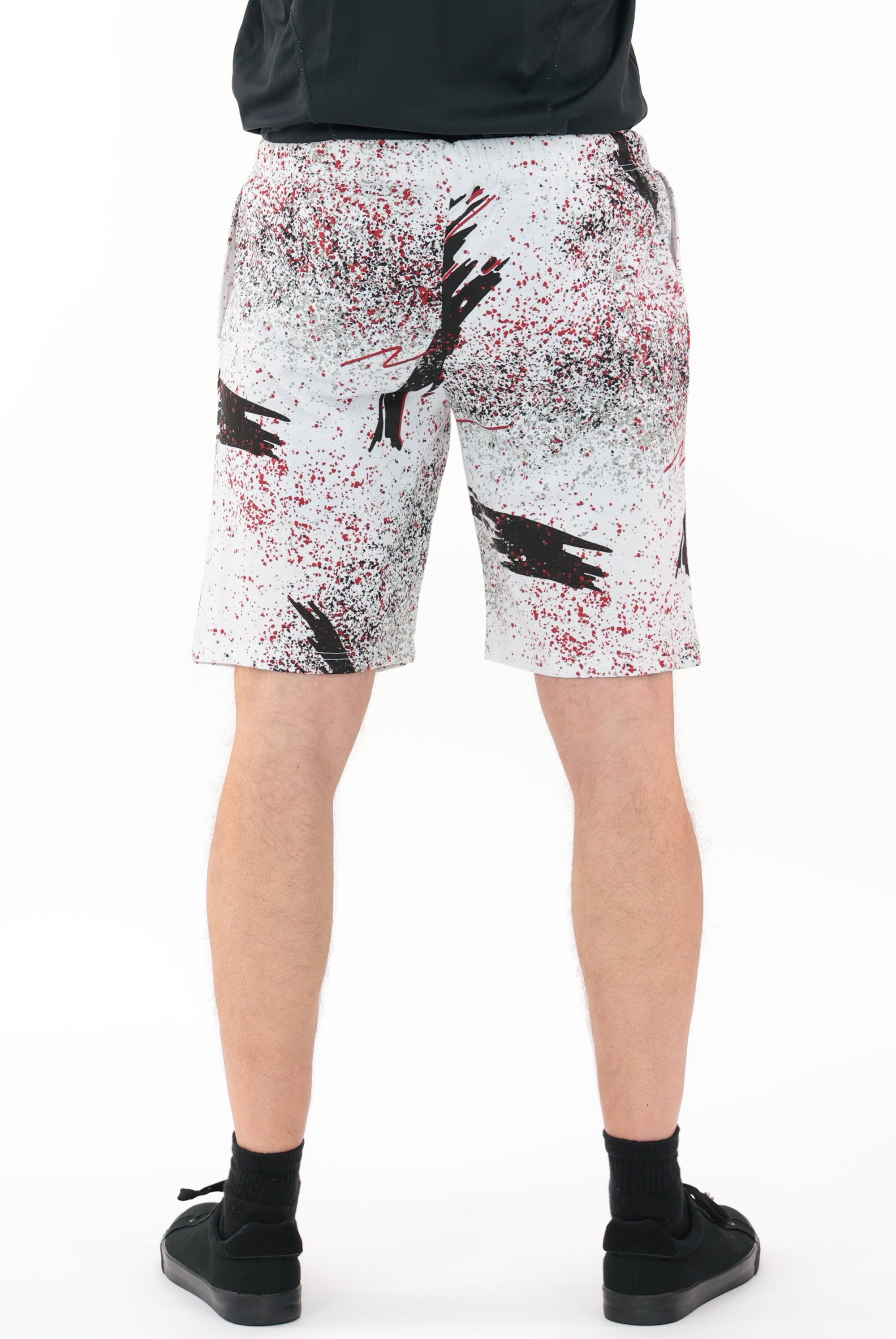 Zubaz NFL Adult Unisex Z88 Embroidered Confetti 3 Team Color Shorts, Atlanta Falcons