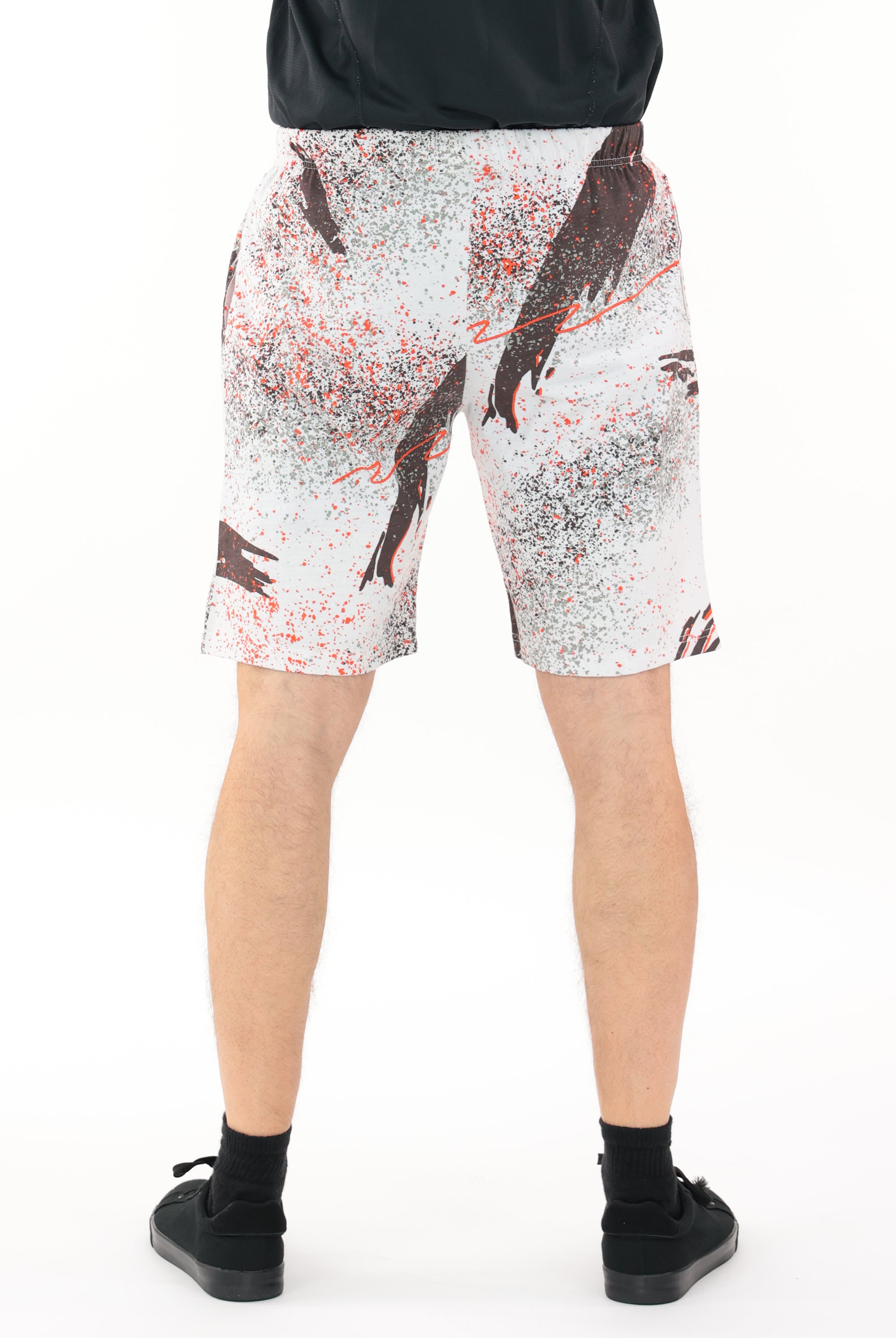 Zubaz NFL Adult Unisex Z88 Embroidered Confetti 3 Team Color Shorts, Cleveland Browns