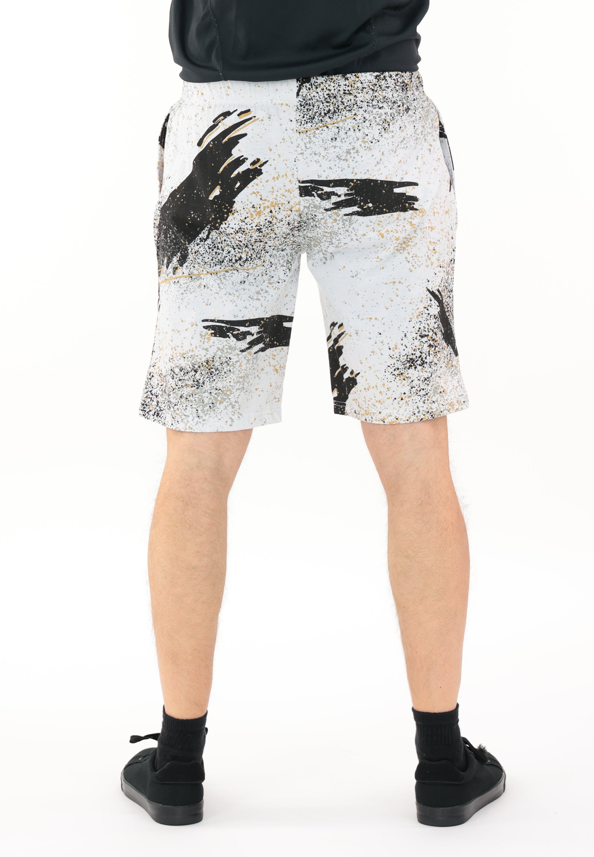 Zubaz NFL Adult Unisex Z88 Embroidered Confetti 3 Team Color Shorts, New Orleans Saints