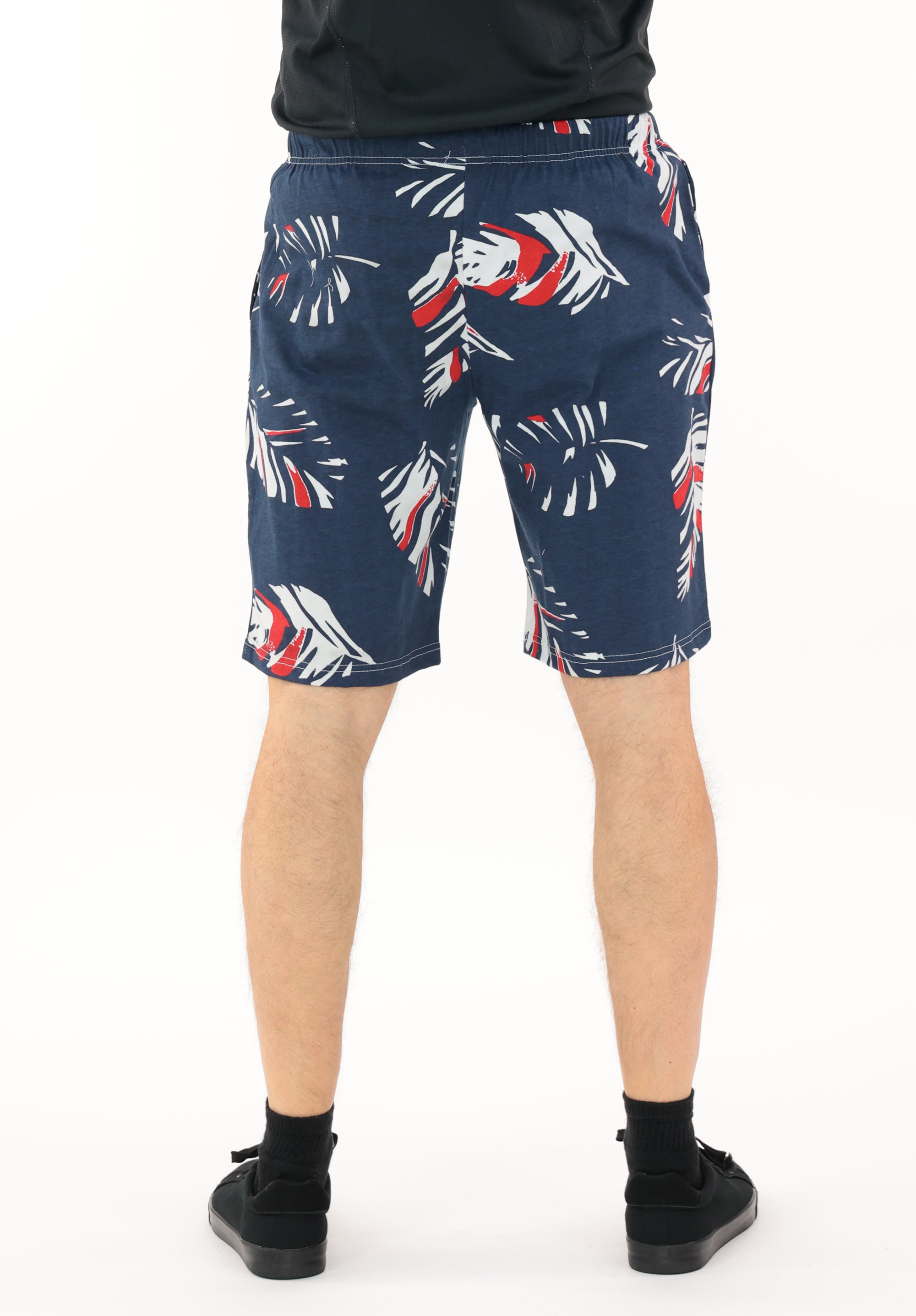 Zubaz NFL Adult Unisex Z88 Embroidered Leaf 3 Team Color Shorts, Houston Texans