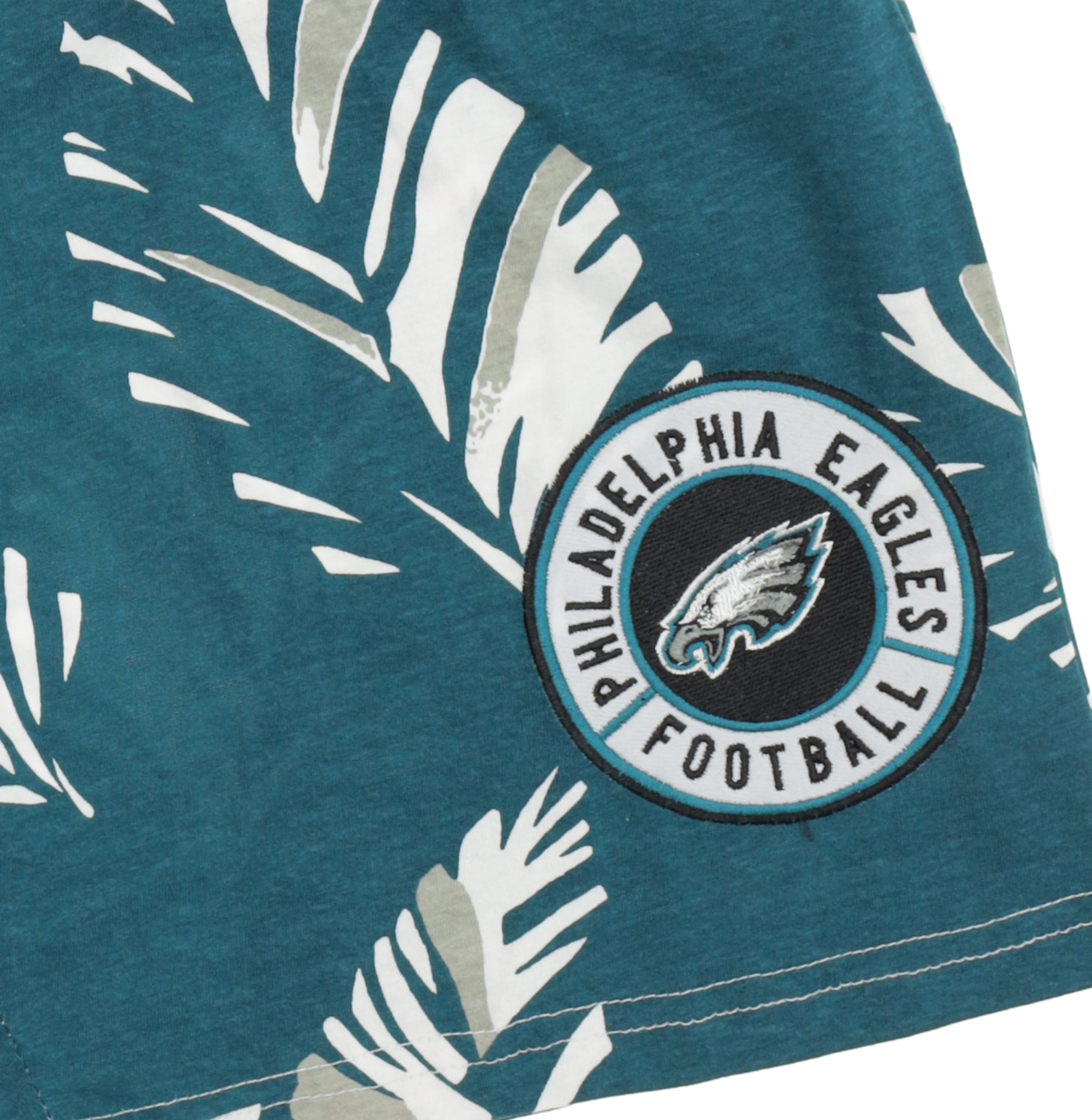 Zubaz NFL Adult Unisex Z88 Embroidered Leaf 3 Team Color Shorts, Philadelphia Eagles