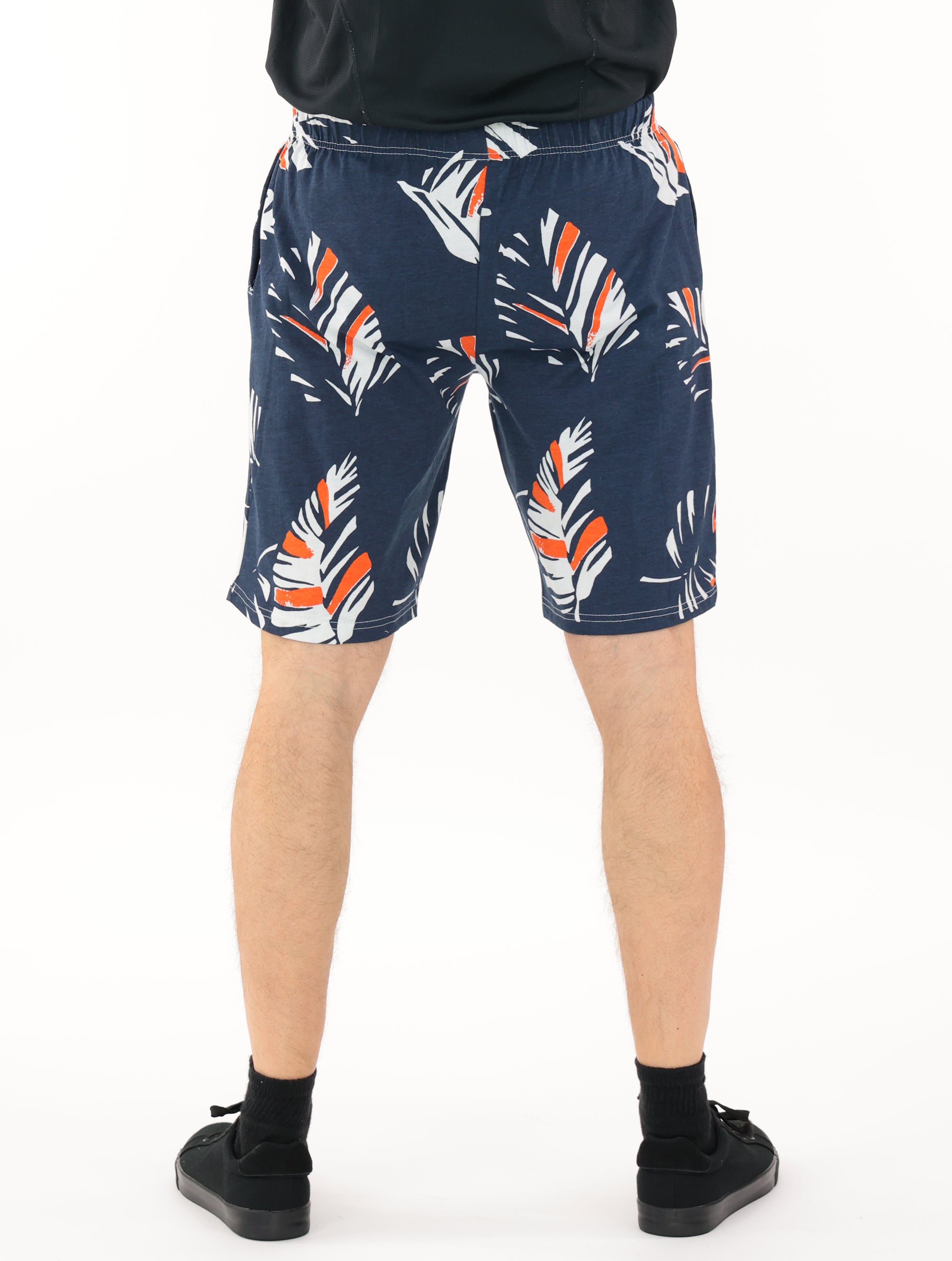 Zubaz NFL Adult Unisex Z88 Embroidered Leaf 3 Team Color Shorts, Denver Broncos