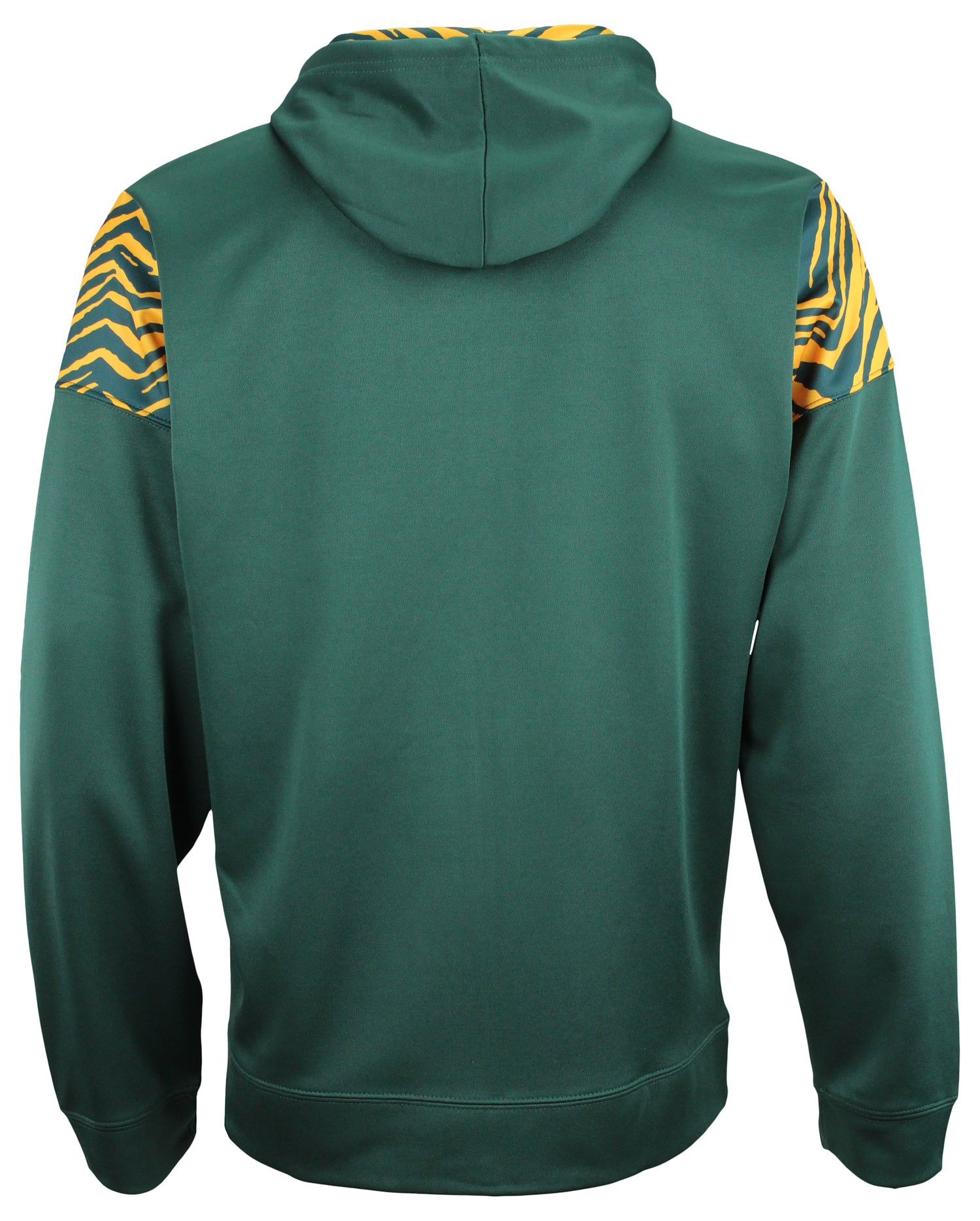 Zubaz NFL   Men's Logo 2 Color Zebra Bands and Hood Liner Full Zip Hoodie, GREEN BAY PACKERS