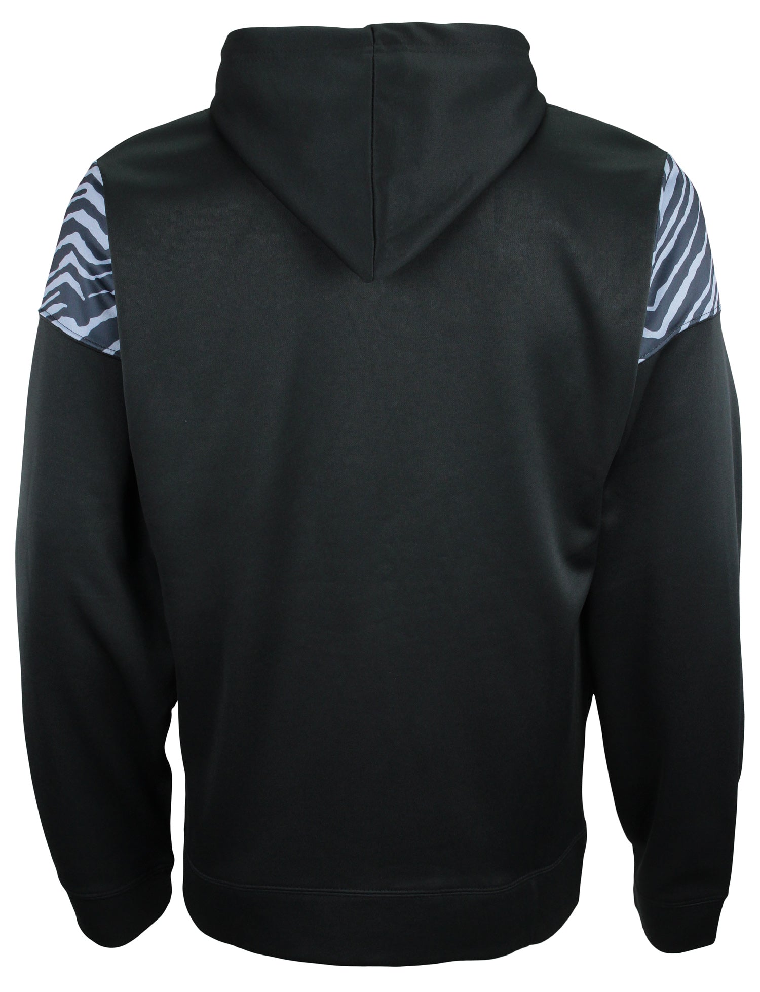 Zubaz NFL   Men's Logo 2 Color Zebra Bands and Hood Liner Full Zip Hoodie, LAS VEGAS RAIDERS