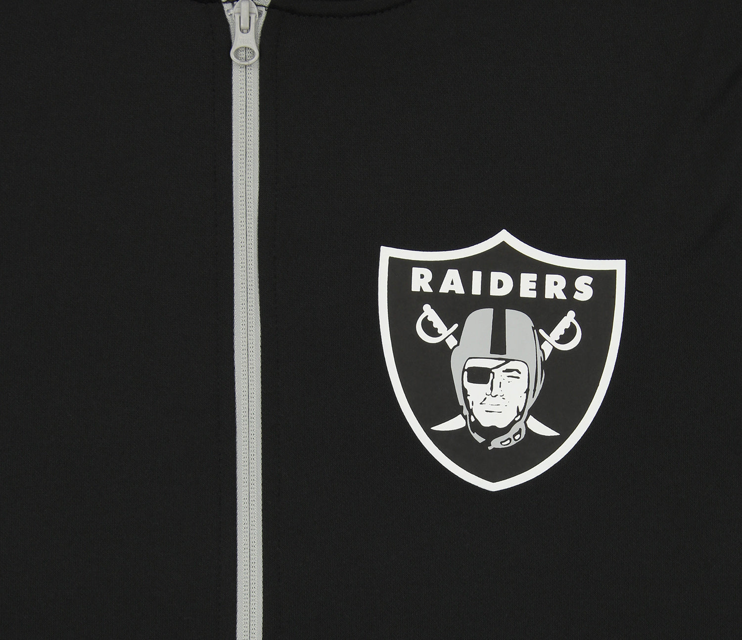 Zubaz NFL   Men's Logo 2 Color Zebra Bands and Hood Liner Full Zip Hoodie, LAS VEGAS RAIDERS