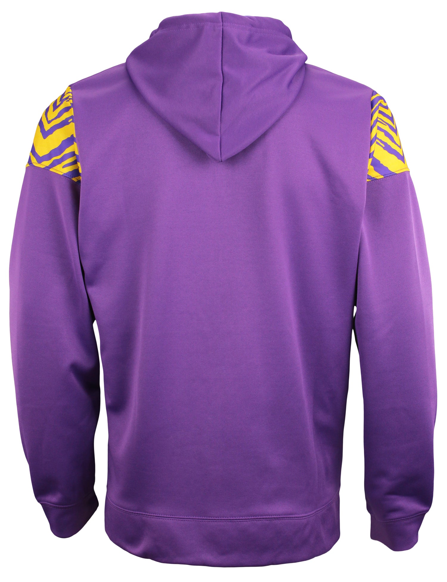 Zubaz NFL   Men's Logo 2 Color Zebra Bands and Hood Liner Full Zip Hoodie, MINNESOTA VIKINGS