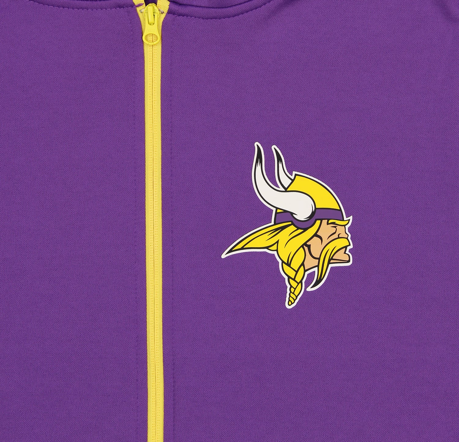 Zubaz NFL   Men's Logo 2 Color Zebra Bands and Hood Liner Full Zip Hoodie, MINNESOTA VIKINGS