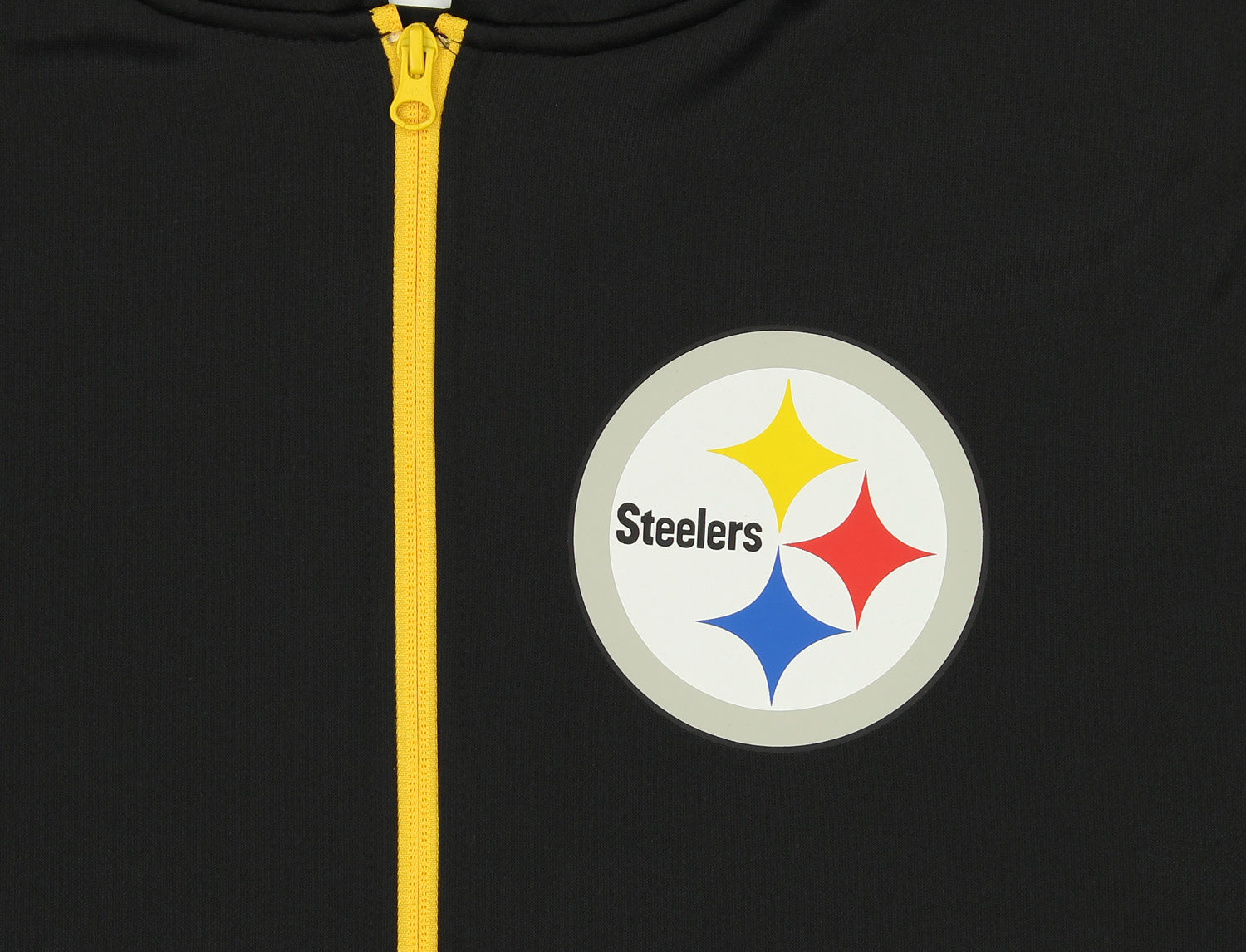 Zubaz NFL   Men's Logo 2 Color Zebra Bands and Hood Liner Full Zip Hoodie, PITTSBURGH STEELERS