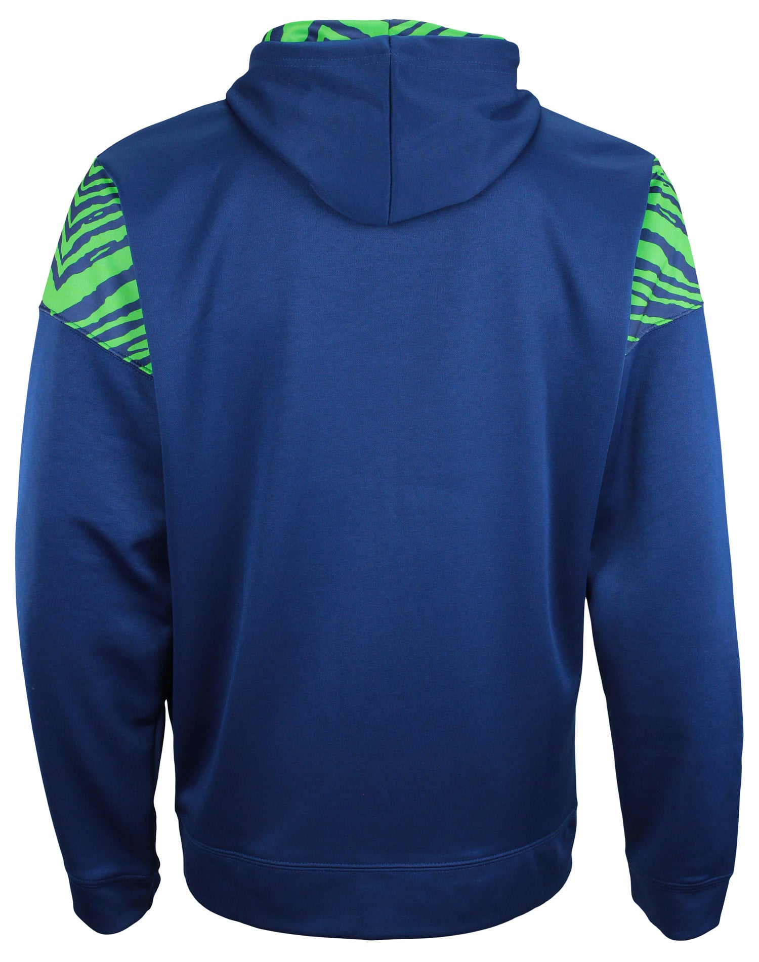 Zubaz NFL   Men's Logo 2 Color Zebra Bands and Hood Liner Full Zip Hoodie, SEATTLE SEAHAWKS