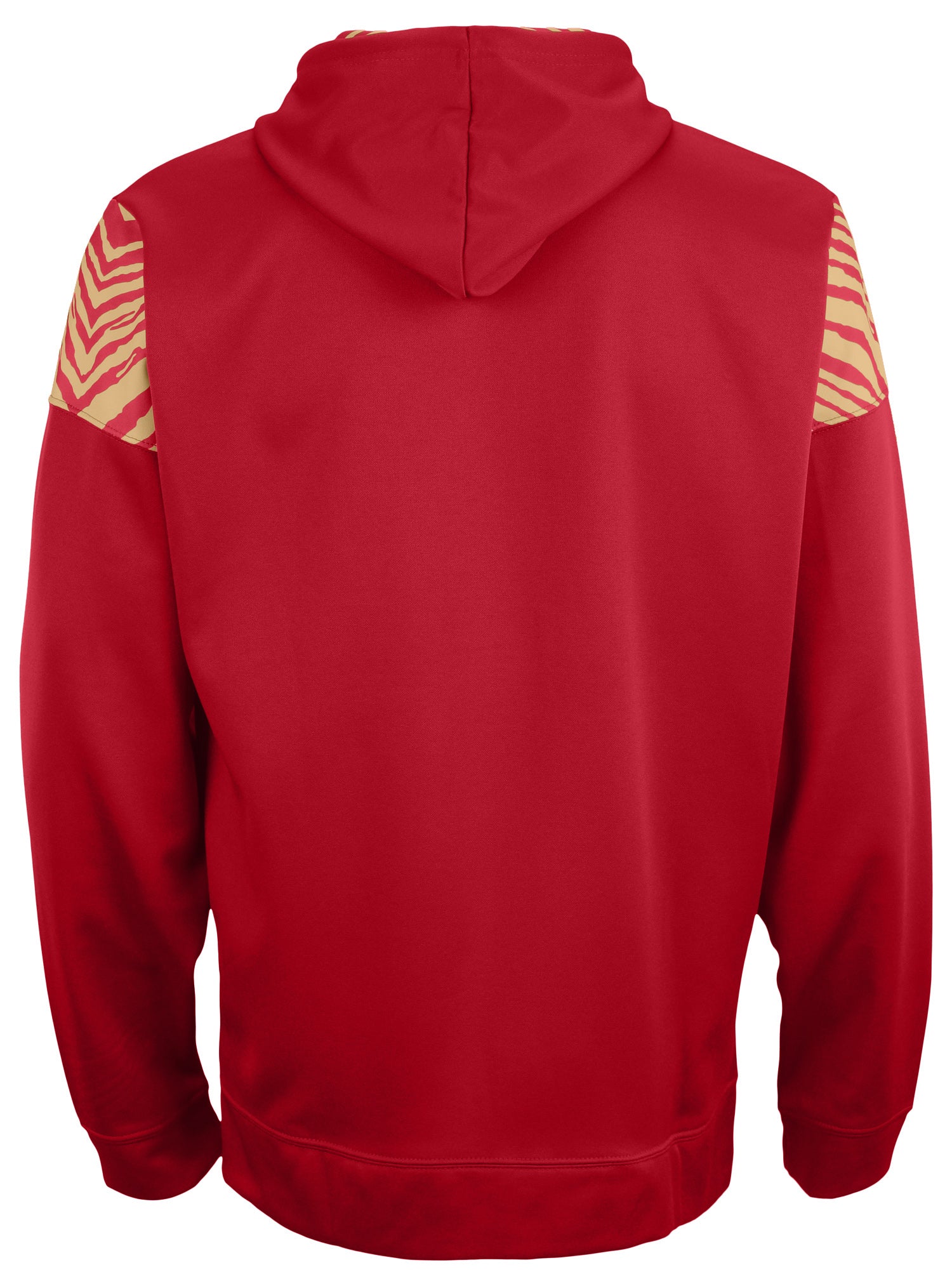 Zubaz NFL   Men's Logo 2 Color Zebra Bands and Hood Liner Full Zip Hoodie, SAN FRANCISCO 49ERS
