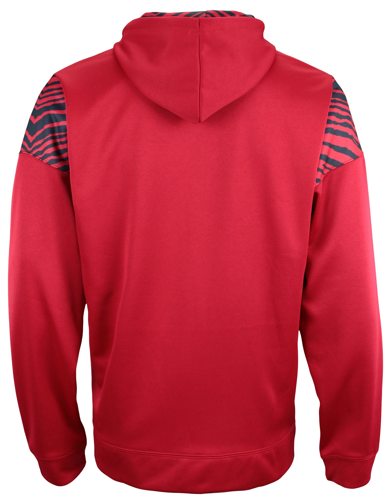 Zubaz NFL   Men's Logo 2 Color Zebra Bands and Hood Liner Full Zip Hoodie, TAMPA BAY BUCCANEERS