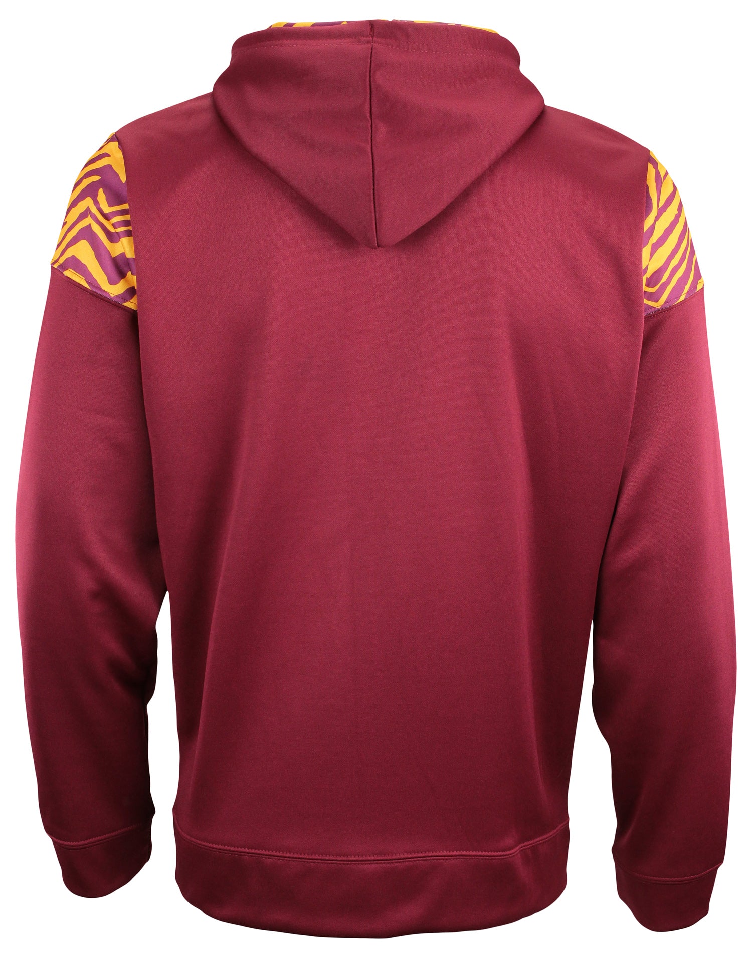 Zubaz NFL   Men's Logo 2 Color Zebra Bands and Hood Liner Full Zip Hoodie, WASHINGTON COMMANDERS