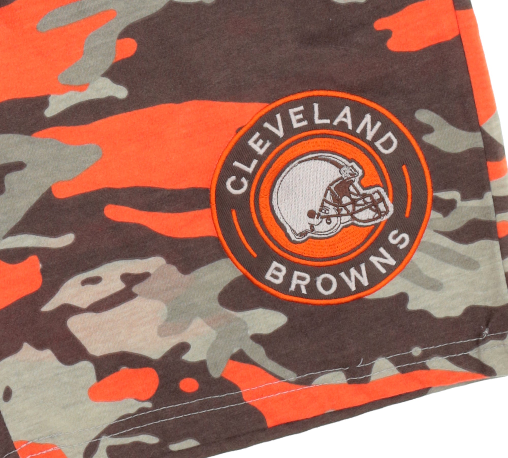 Zubaz NFL Adult Unisex Z88 Embroidered Alt Camo Shorts, Cleveland Browns