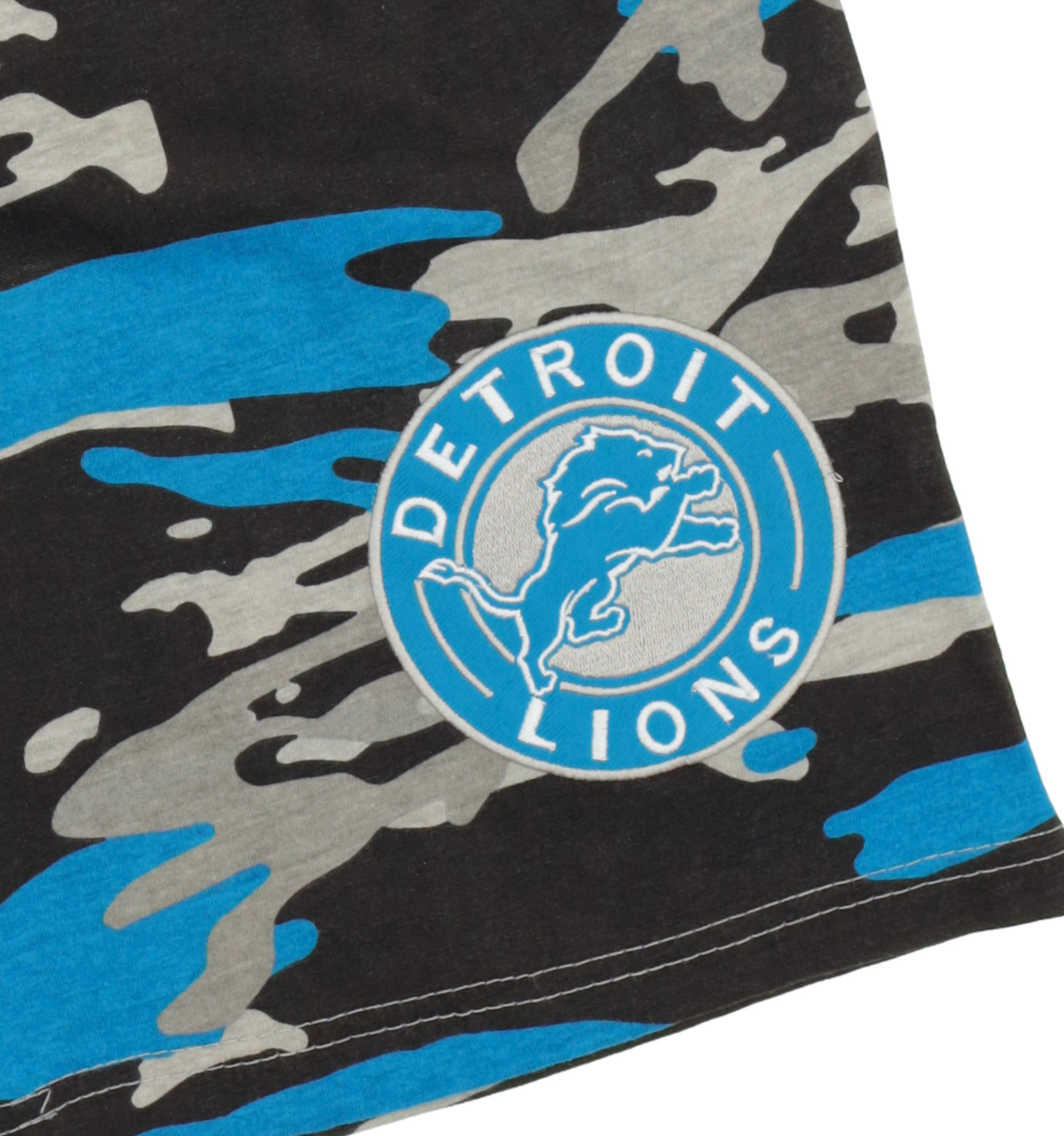Zubaz NFL Adult Unisex Z88 Embroidered Alt Camo Shorts, Detroit Lions