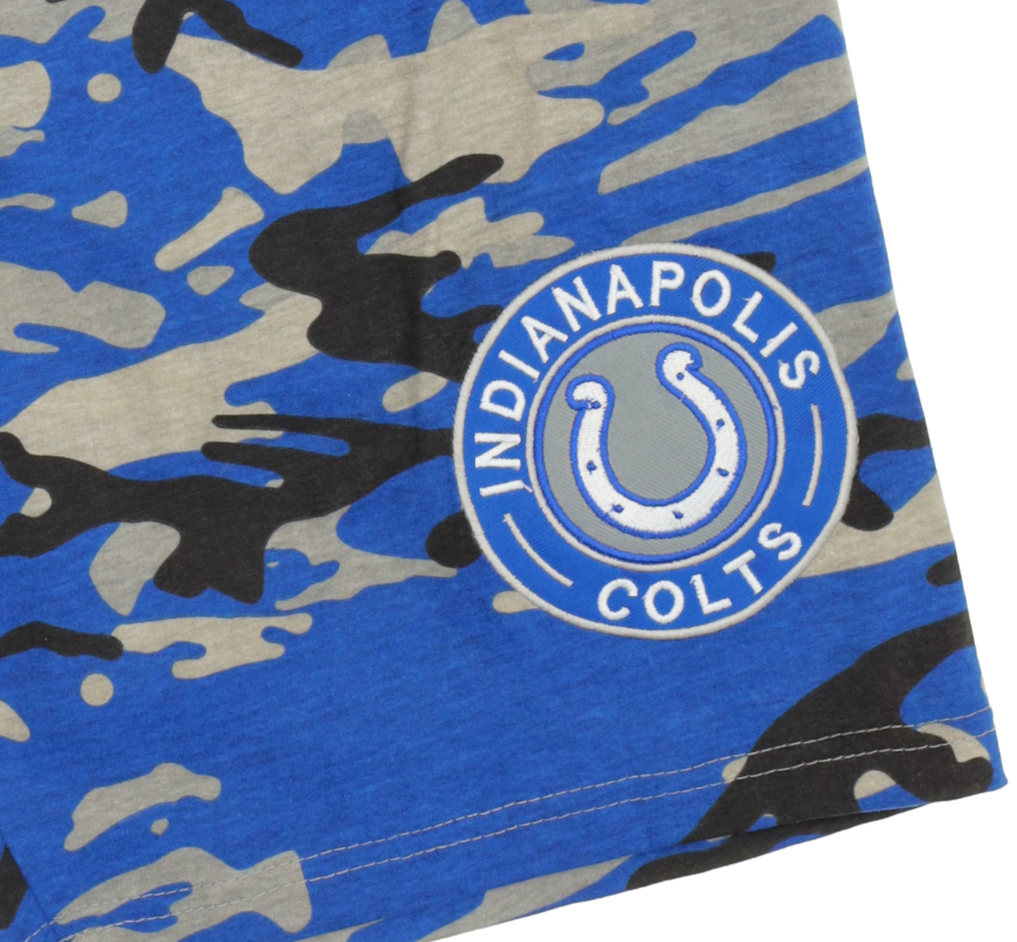 Zubaz NFL Adult Unisex Z88 Embroidered Alt Camo Shorts, Indianapolis Colts