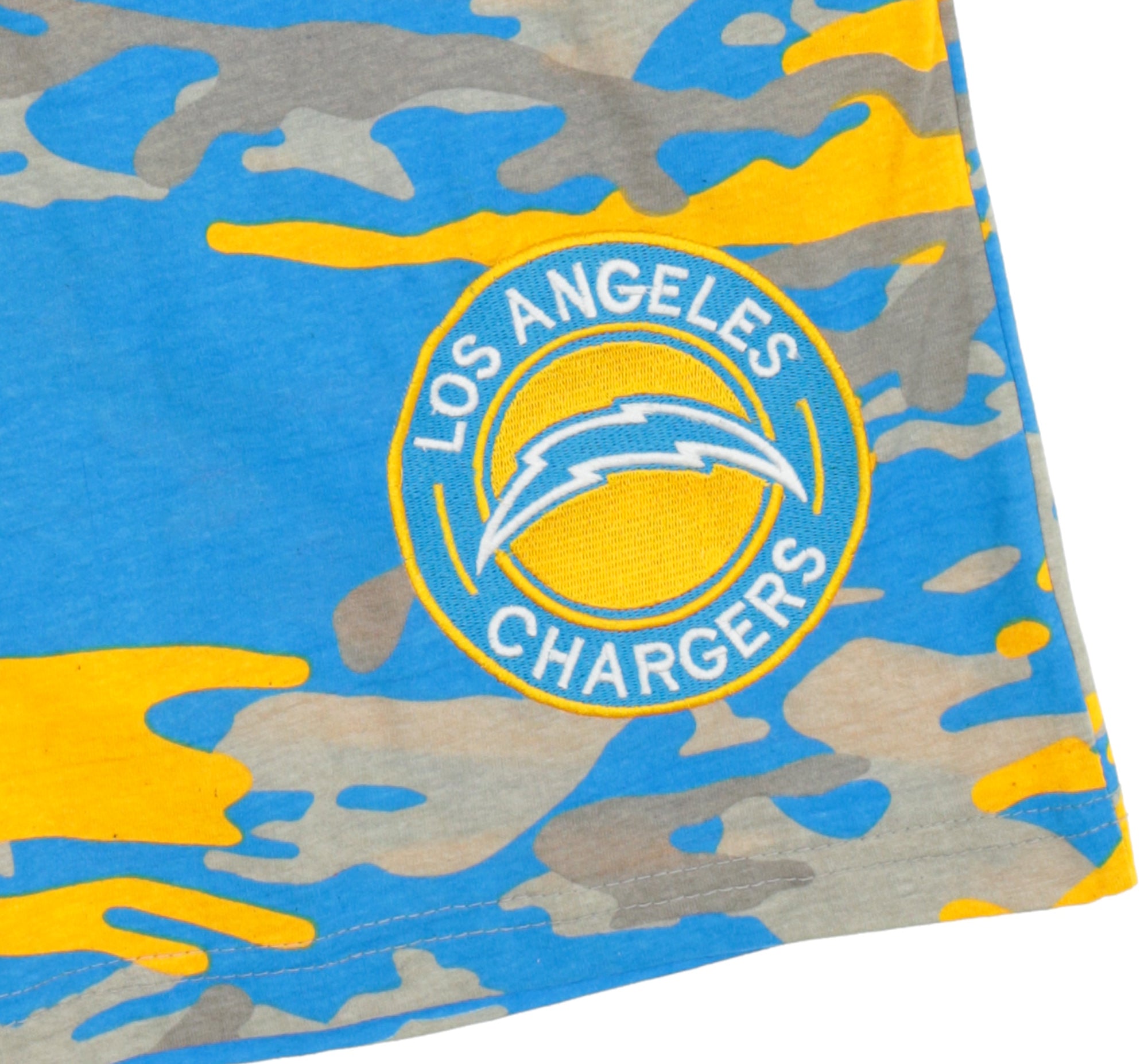 Zubaz NFL Adult Unisex Z88 Embroidered Alt Camo Shorts, Los Angeles Chargers