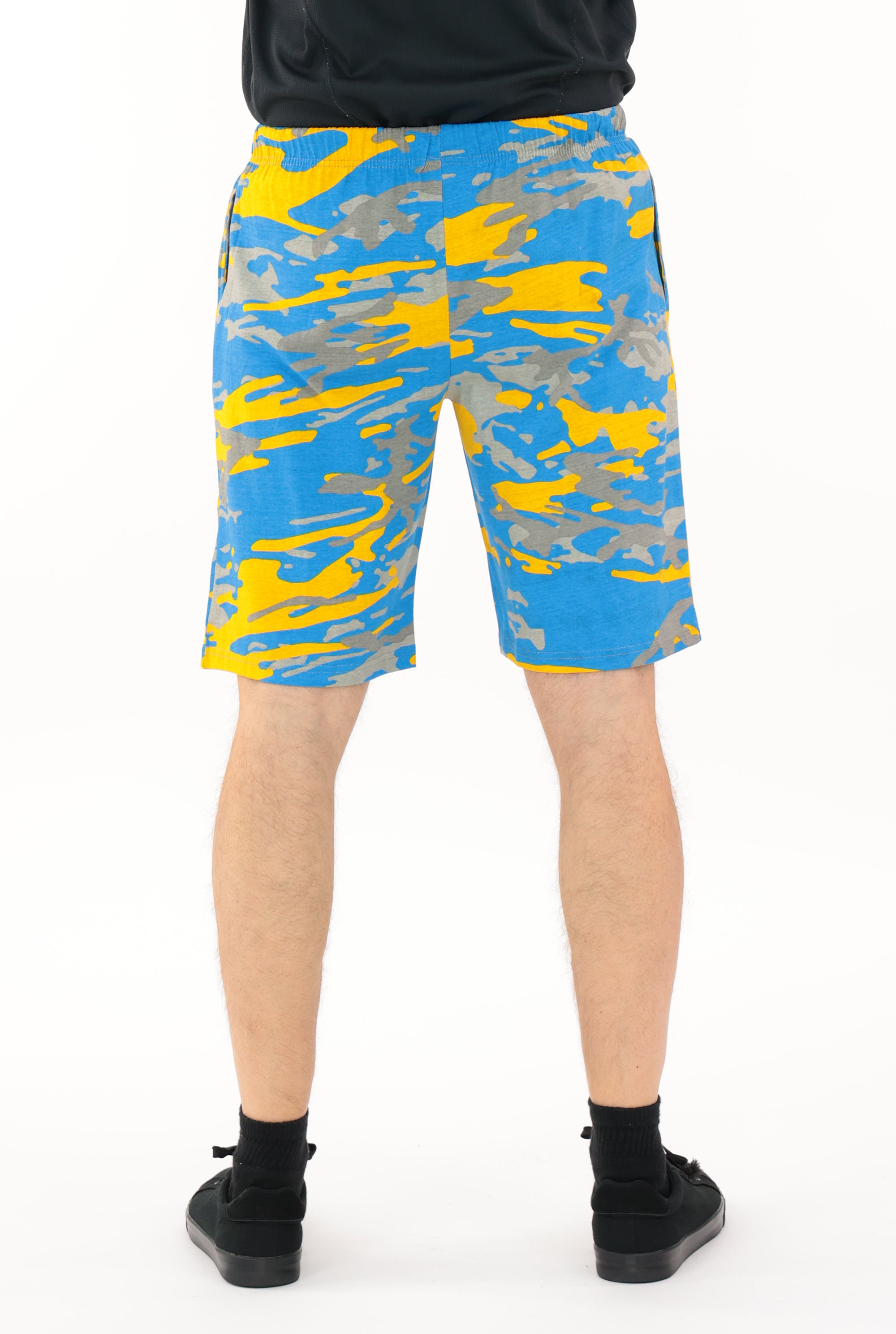 Zubaz NFL Adult Unisex Z88 Embroidered Alt Camo Shorts, Los Angeles Chargers