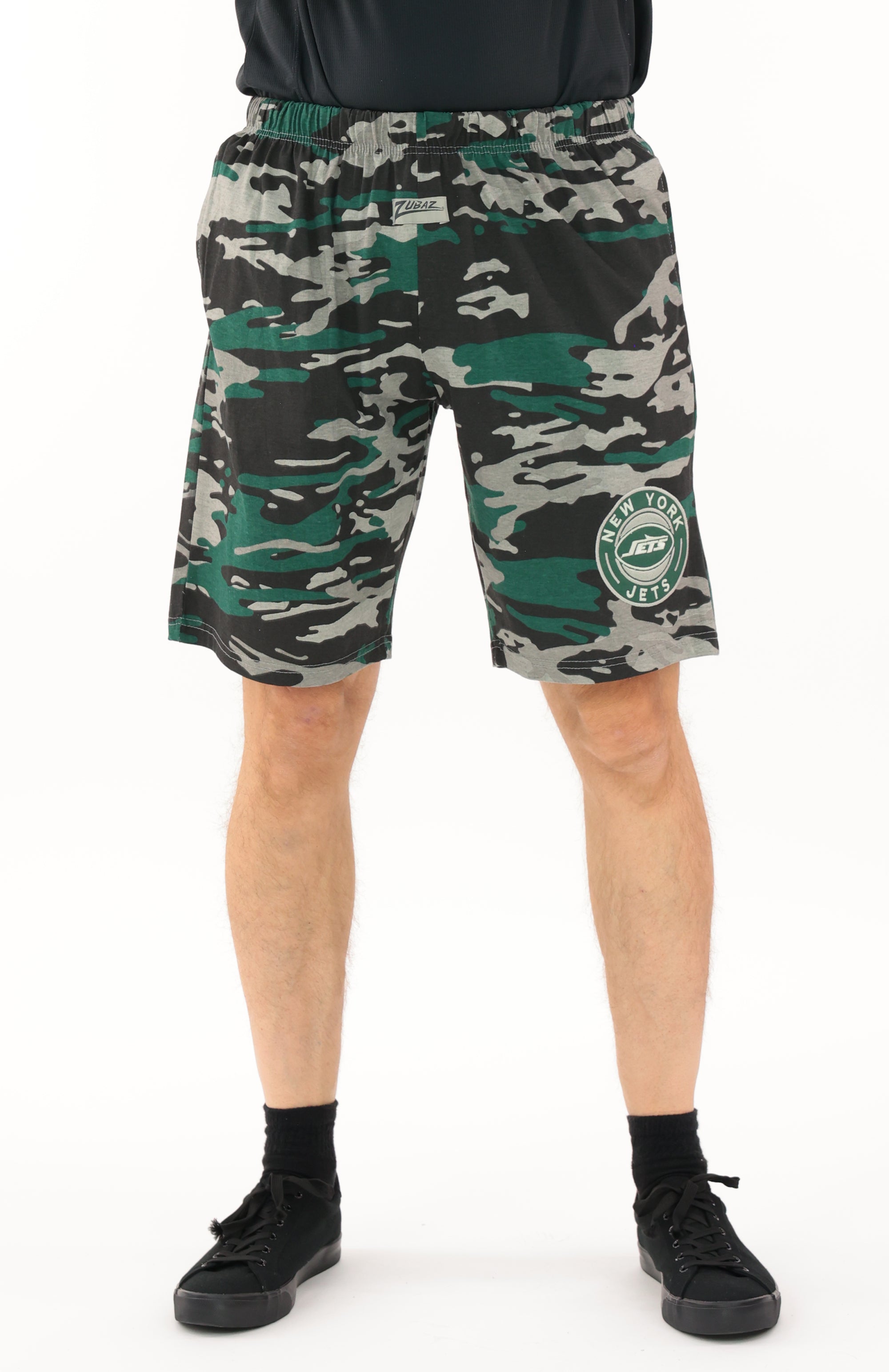Zubaz NFL Adult Unisex Z88 Embroidered Alt Camo Shorts, New York Jets