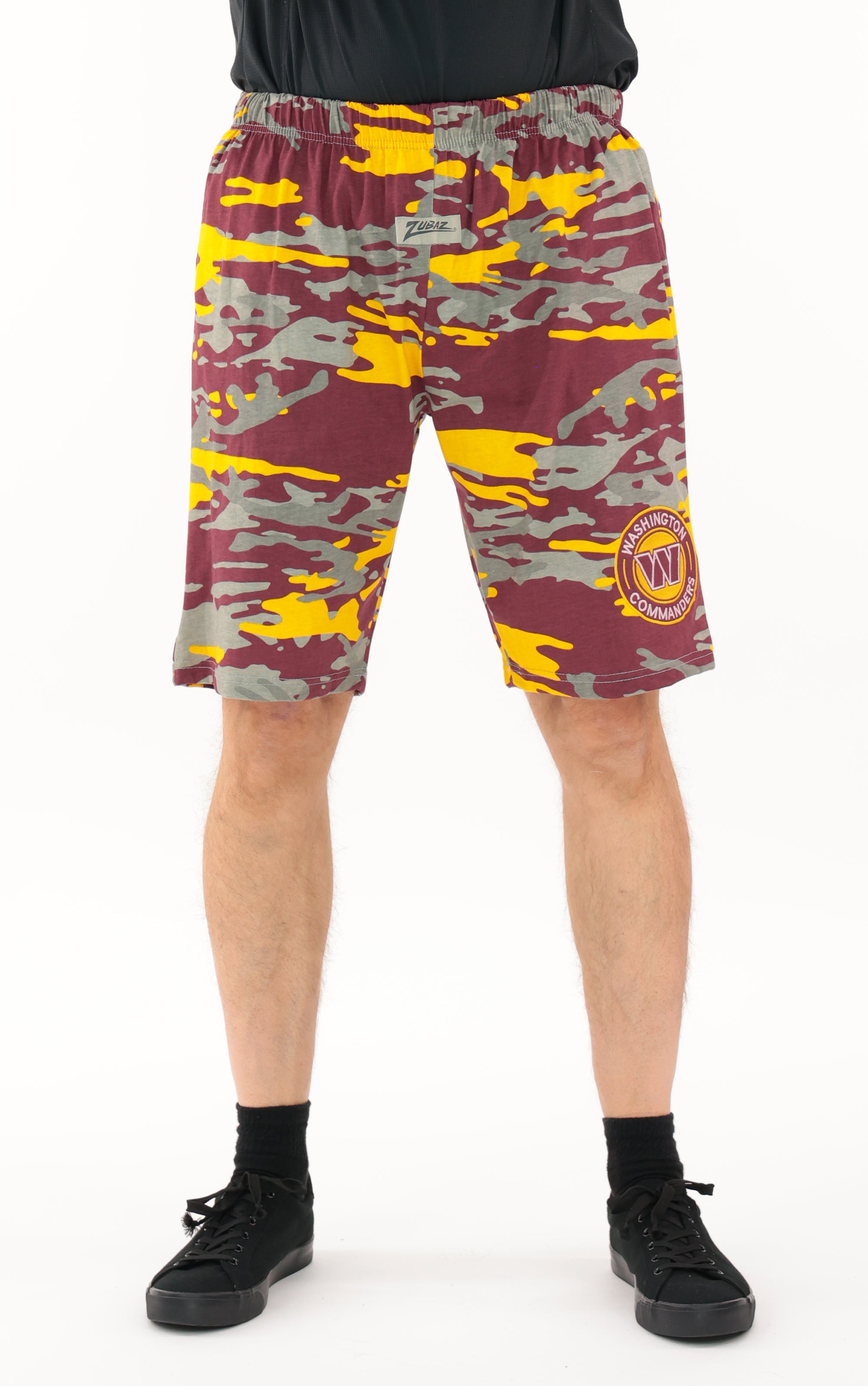 Zubaz NFL Adult Unisex Z88 Embroidered Alt Camo Shorts, Washington Commanders