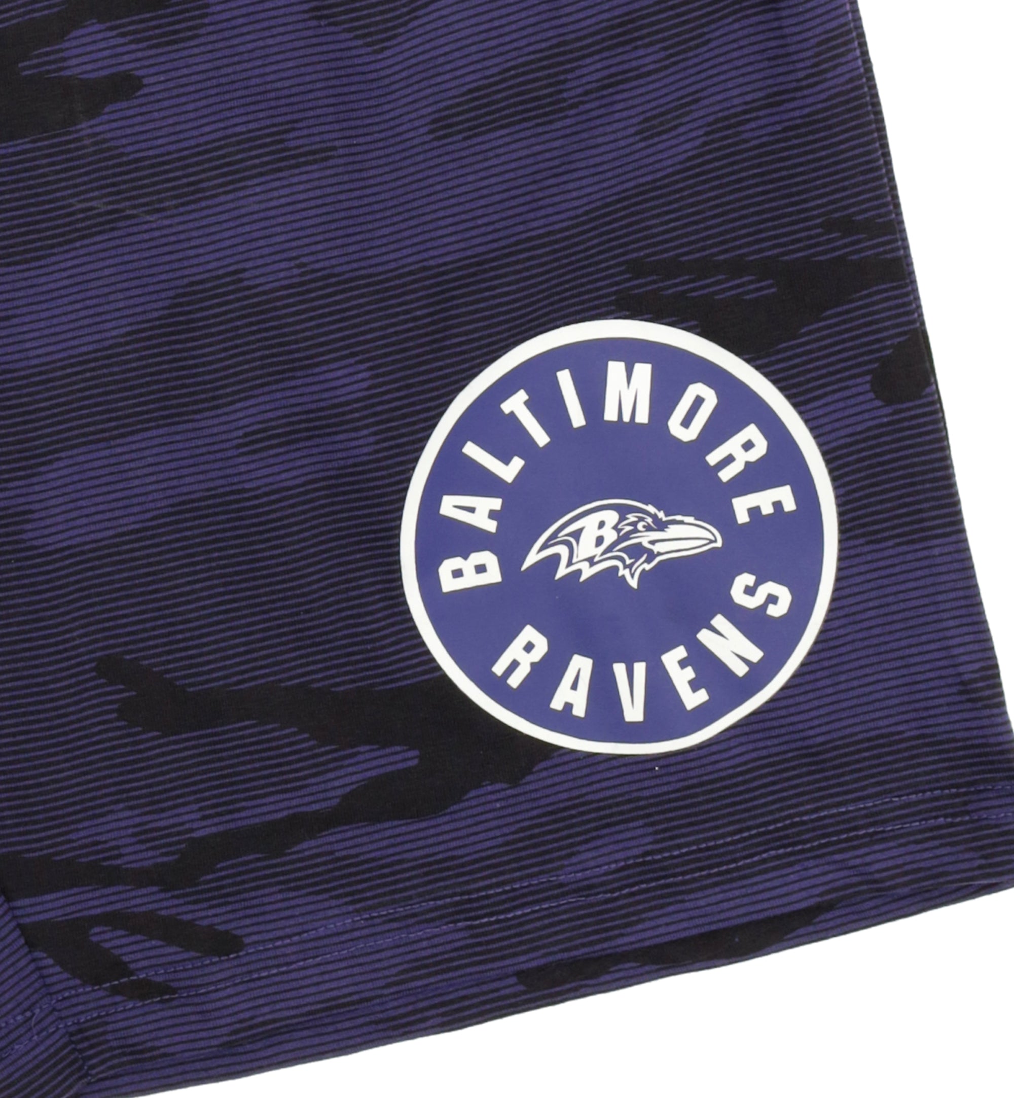 Zubaz NFL Adult Unisex Z88 Camo Lines Shorts, Baltimore Ravens