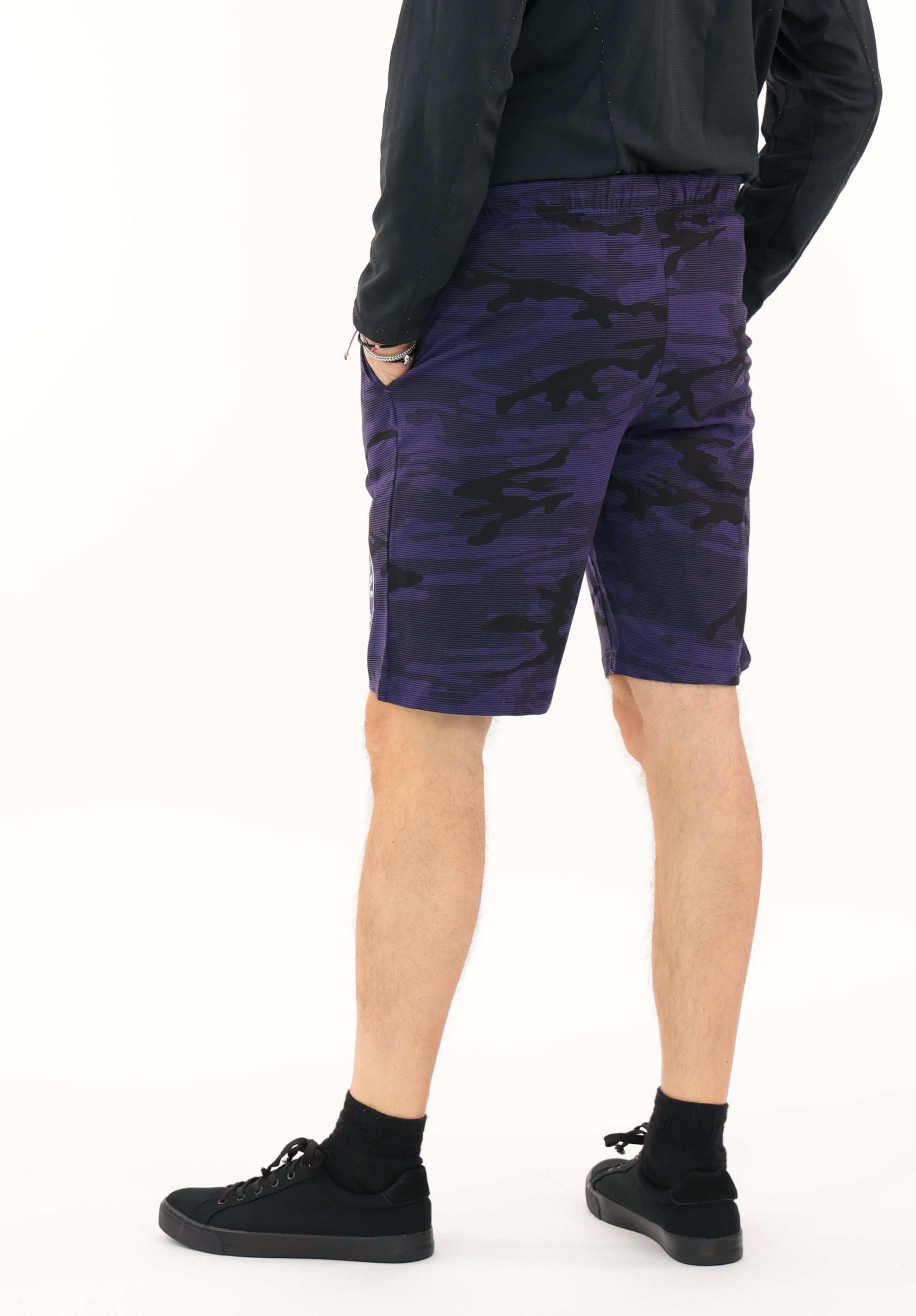 Zubaz NFL Adult Unisex Z88 Camo Lines Shorts, Baltimore Ravens