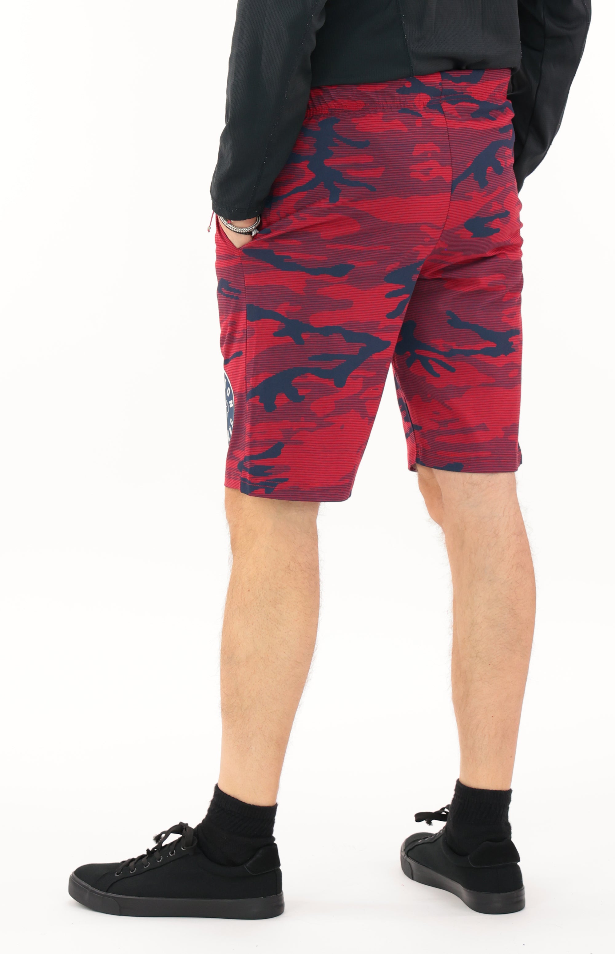 Zubaz NFL Adult Unisex Z88 Camo Lines Shorts, Houston Texans