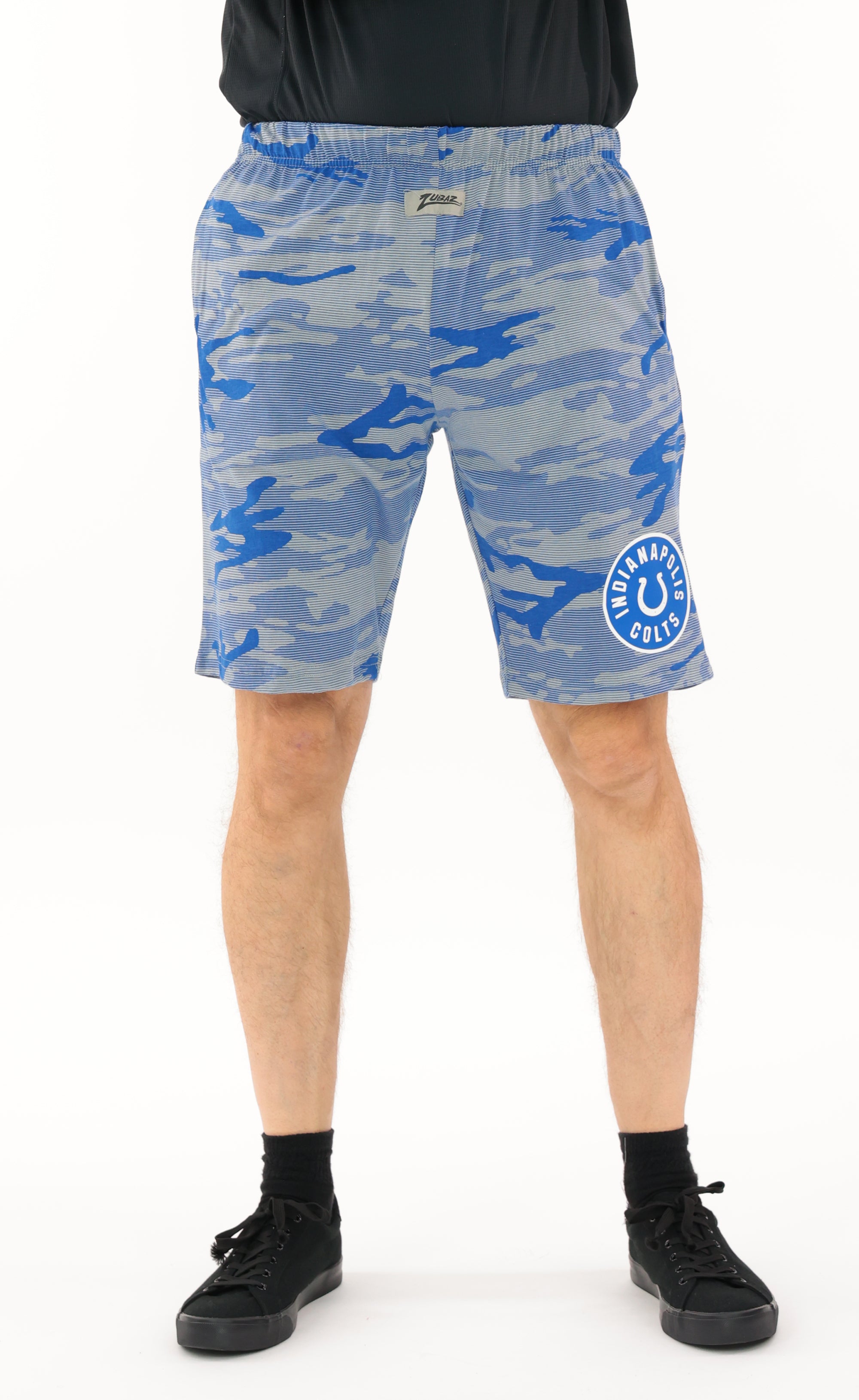 Zubaz NFL Adult Unisex Z88 Camo Lines Shorts, Indianapolis Colts