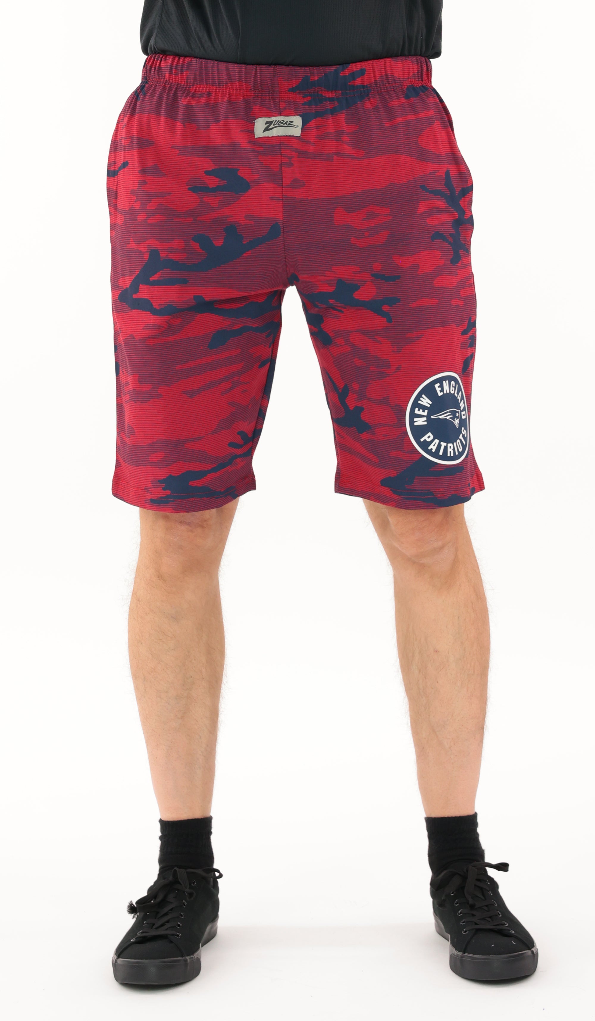 Zubaz NFL Adult Unisex Z88 Camo Lines Shorts, New England Patriots