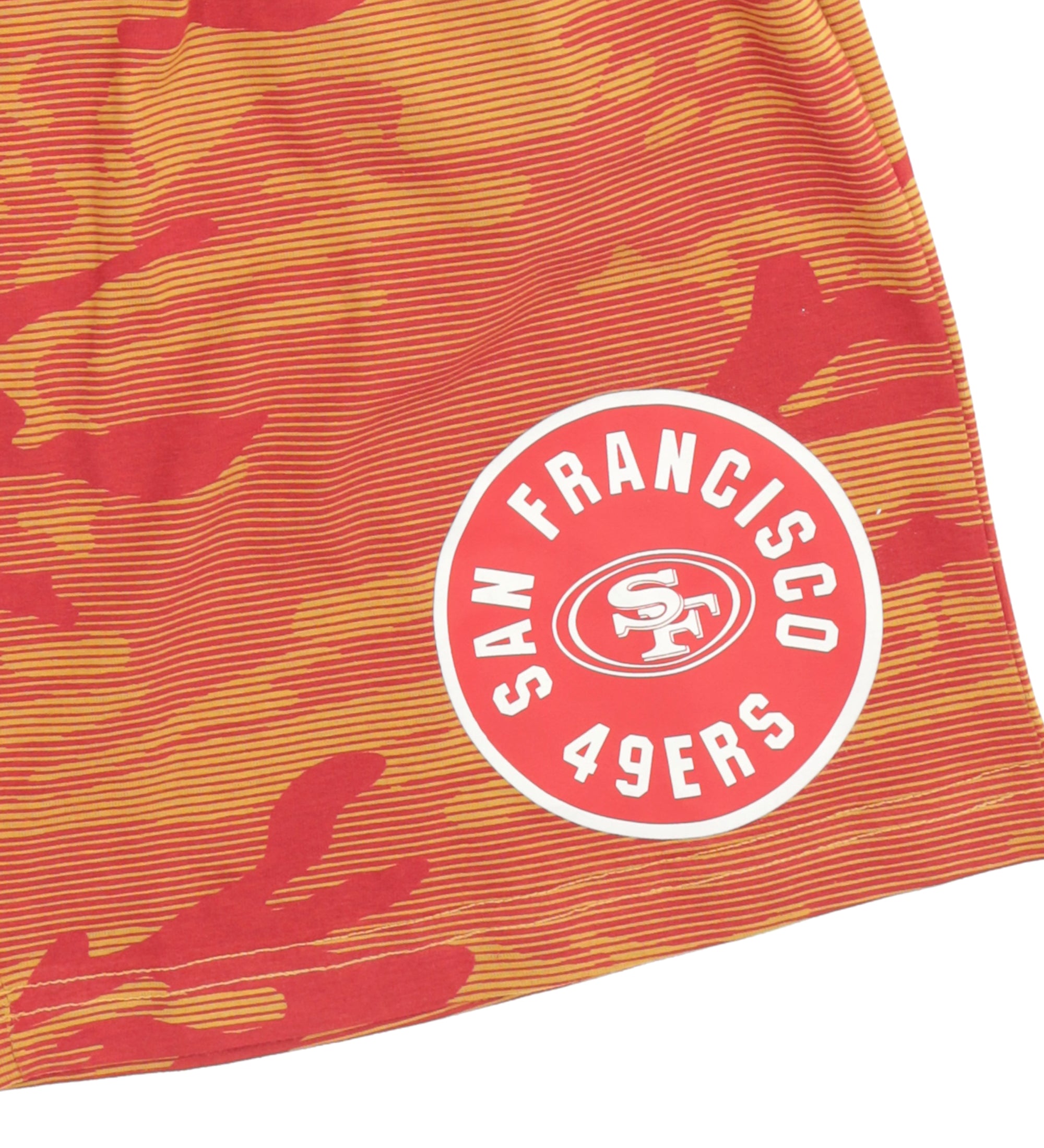 Zubaz NFL Adult Unisex Z88 Camo Lines Shorts, San Francisco 49ers