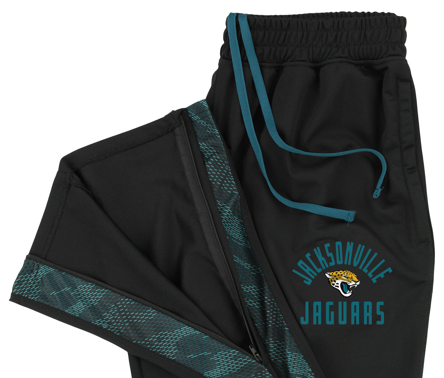 Zubaz  NFL  MEN Formation Viper Accent Elevated Jacquard Track Pant, JACKSONVILLE JAGUARS